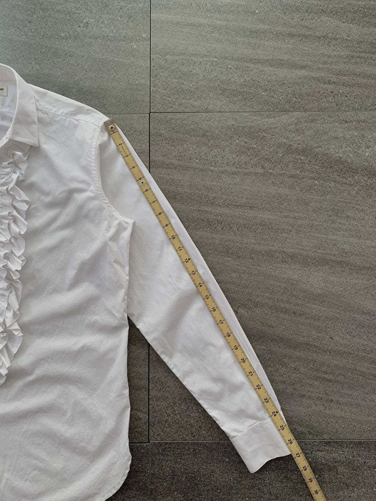 Saint Laurent Paris FREE TAX! Ruffled Ls Shirt by Hedi Slimane Size US M / EU 48-50 / 2 - 11 Thumbnail