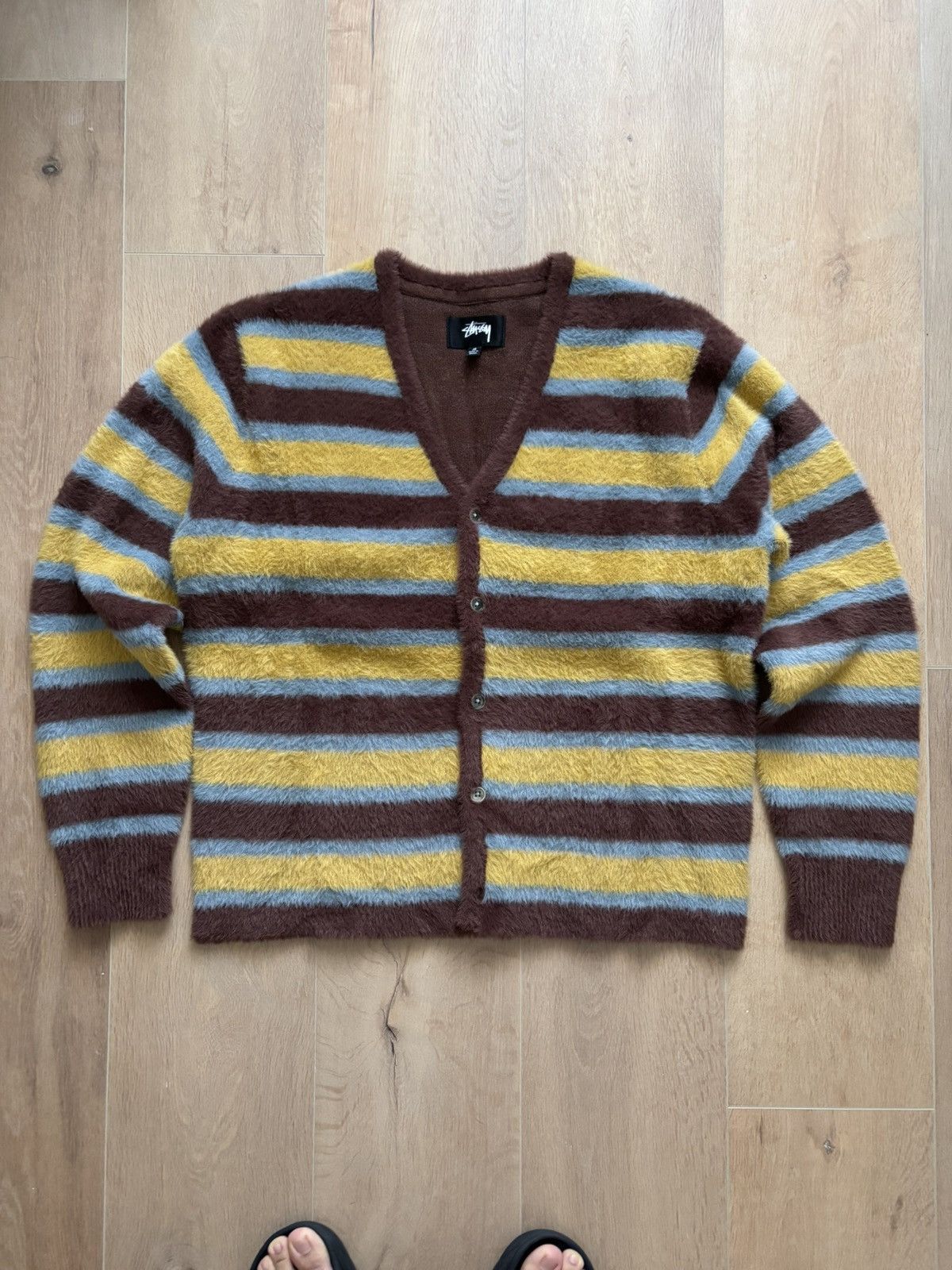 ROXAS　　Stussy stripe shaggy cardigan Stripe Shaggy Cardigan – Premier
