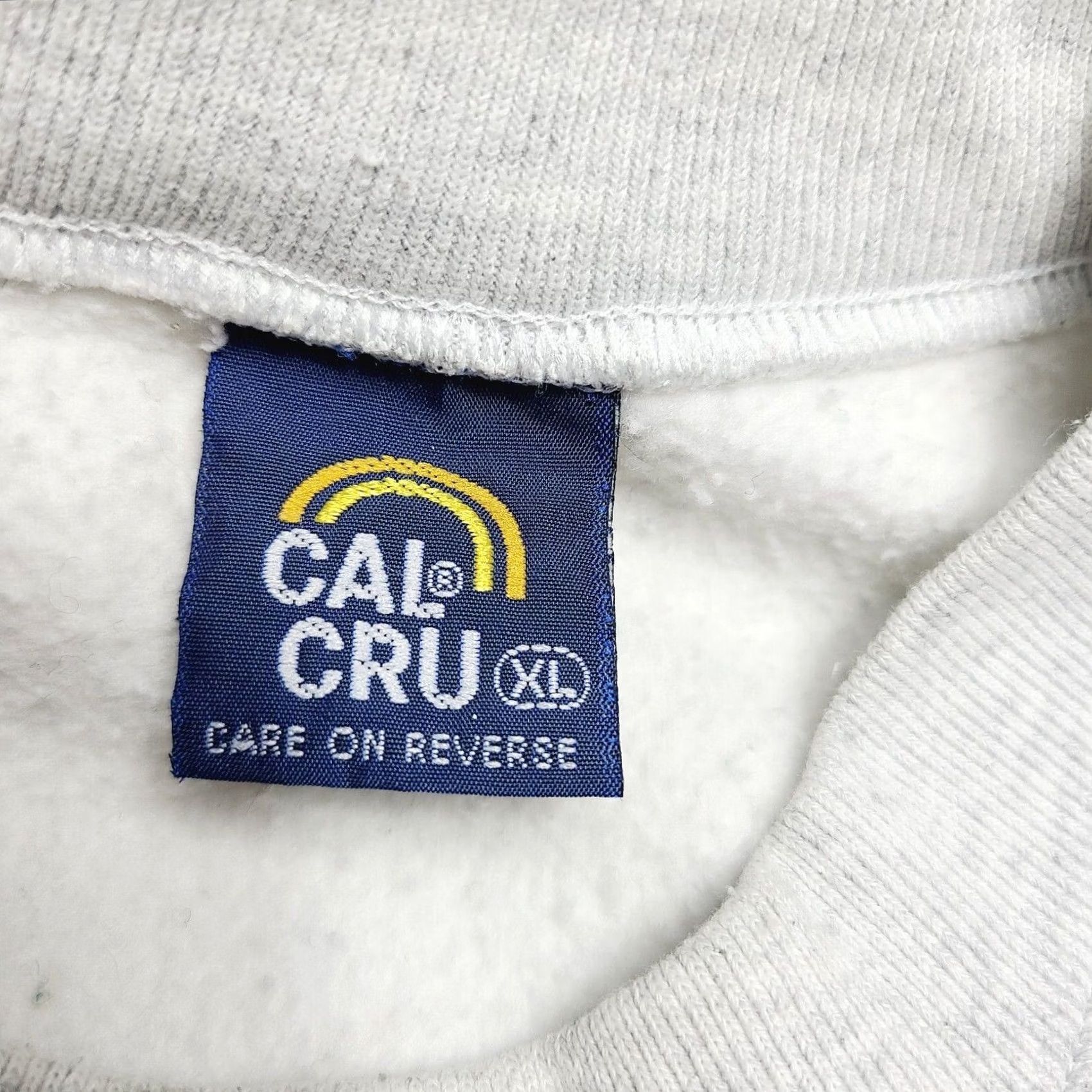 Vintage VINTAGE Cal Cru Striped Sweatshirt XL Men 90s Made In USA Gray White Mens Size US XL / EU 56 / 4 - 4 Thumbnail