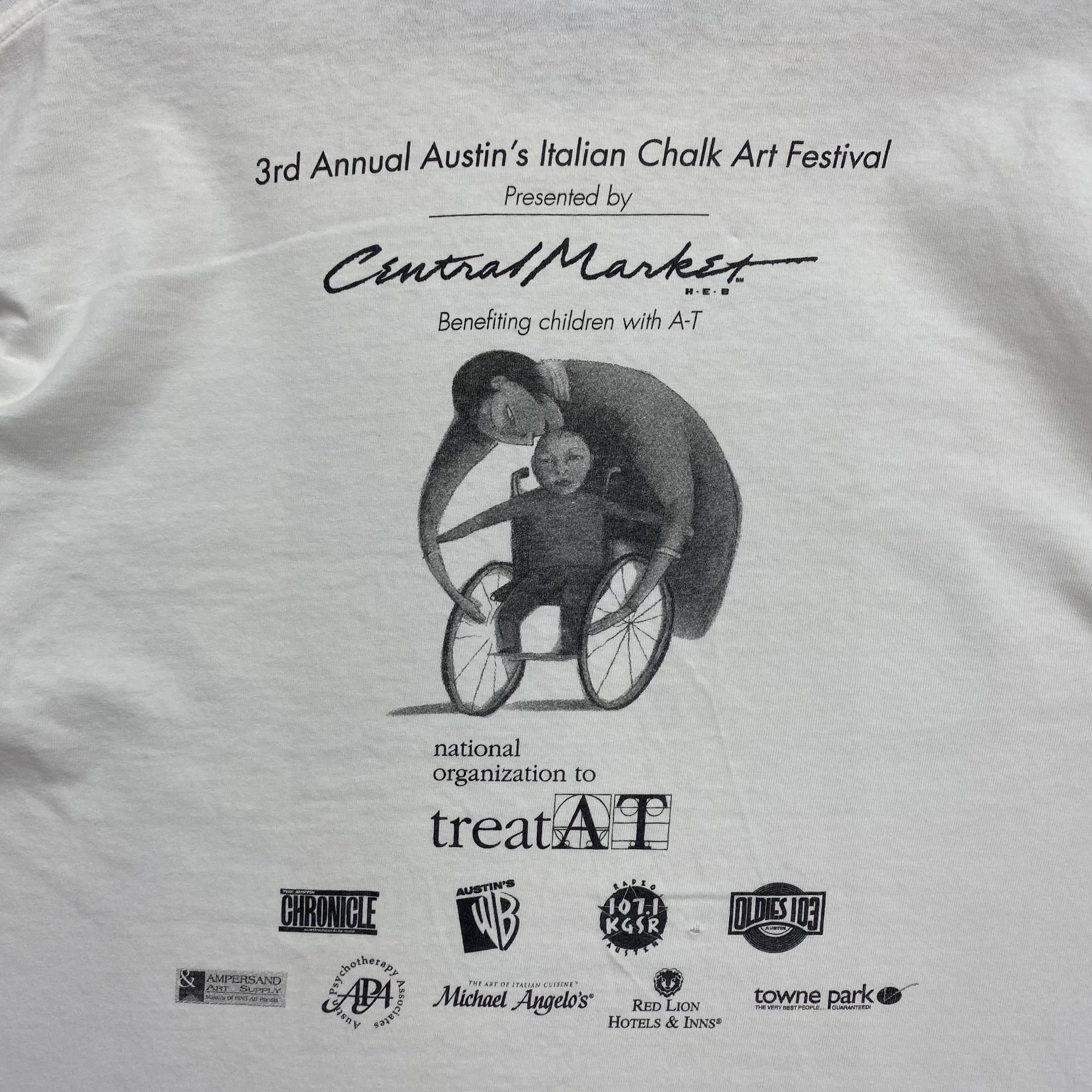 Art Comes First × Vintage Vintage Y2K Austin's Italian Chalk Art Festivals TShirts Tee Size US M / EU 48-50 / 2 - 4 Thumbnail