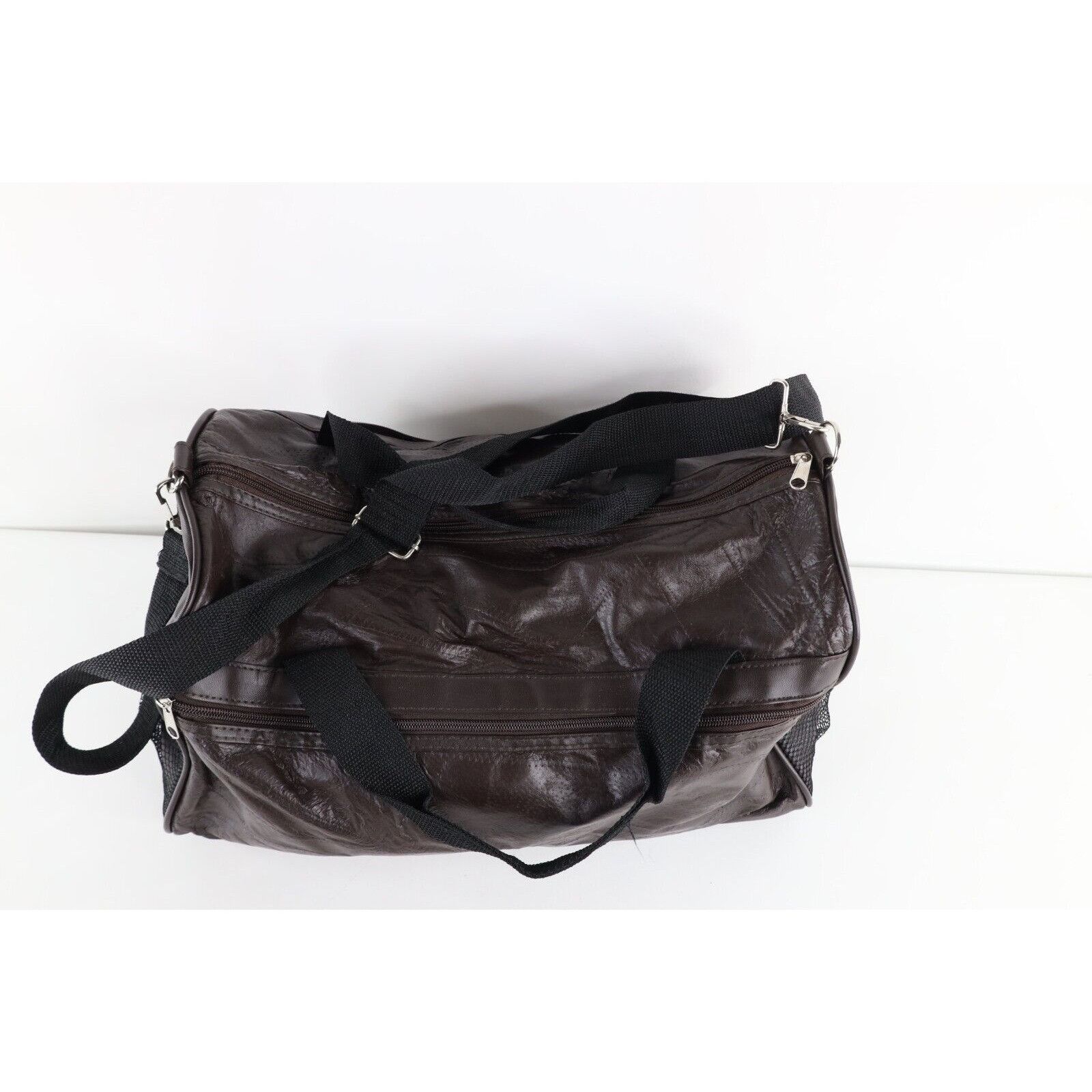 Vintage Vintage 90s Streetwear Patchwork Leather Handled Duffel Bag Size ONE SIZE - 3 Thumbnail