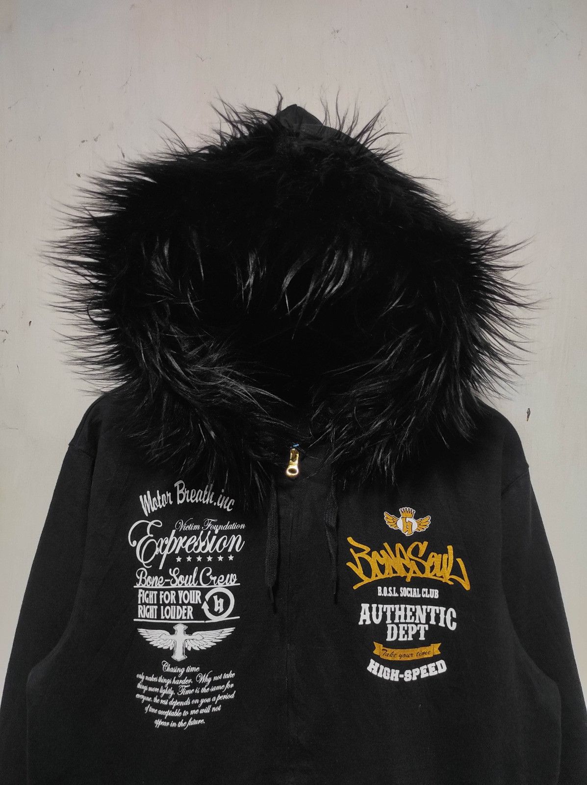 Japanese Brand B-One Soul zipper fur hoodie Size US L / EU 52-54 / 3 - 3 Thumbnail