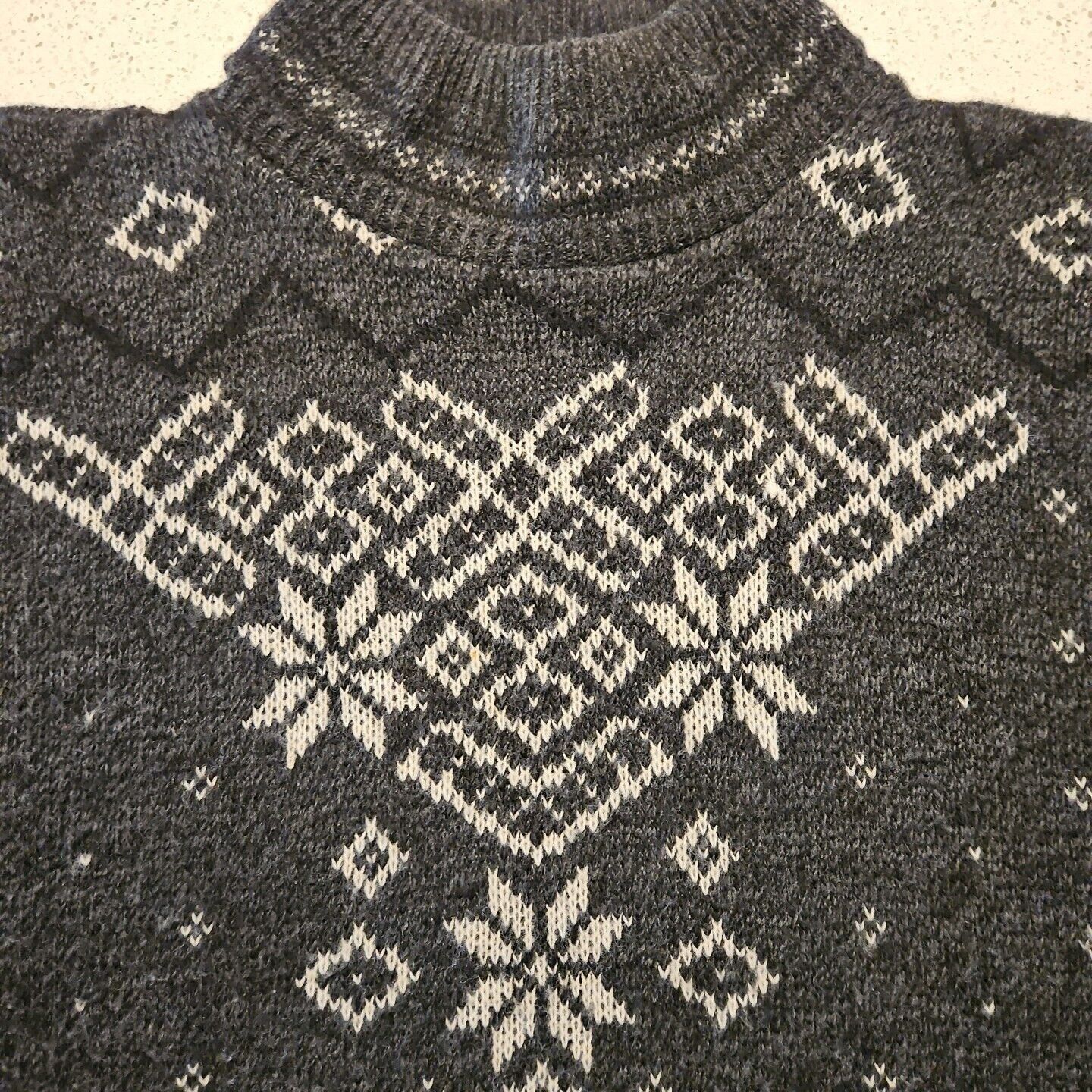 Vintage Vtg Ski Sweater Mens Sz M Gray Fair Isle Snowflake Spunky Ac Size US XL / EU 56 / 4 - 4 Thumbnail