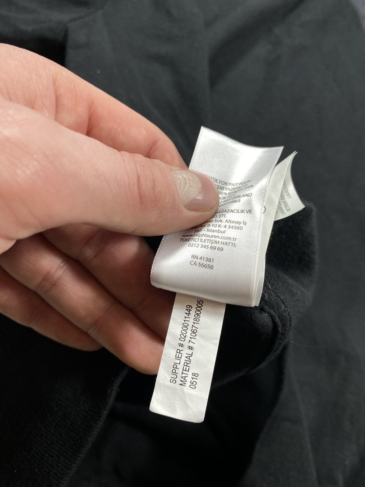 Ralph Lauren Black hoodie from Ralph Lauren with a zipper and nylon hood Size US M / EU 48-50 / 2 - 9 Thumbnail