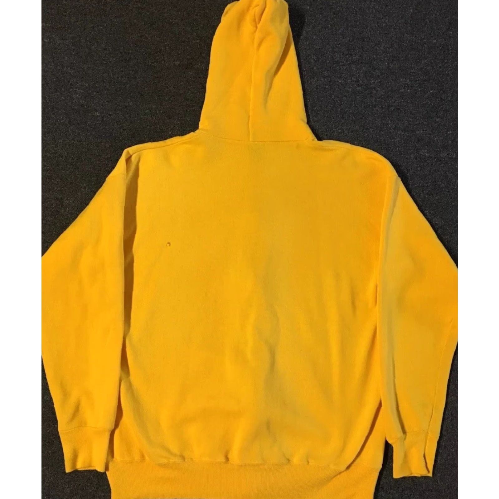 Vintage Vaporwave Sweatshirt Zip Hoodie M USA Yellow 70s 80s Vintage Distressed Grunge Punk Biker Skate Surf 90s Track Mens Size US M / EU 48-50 / 2 - 2 Thumbnail