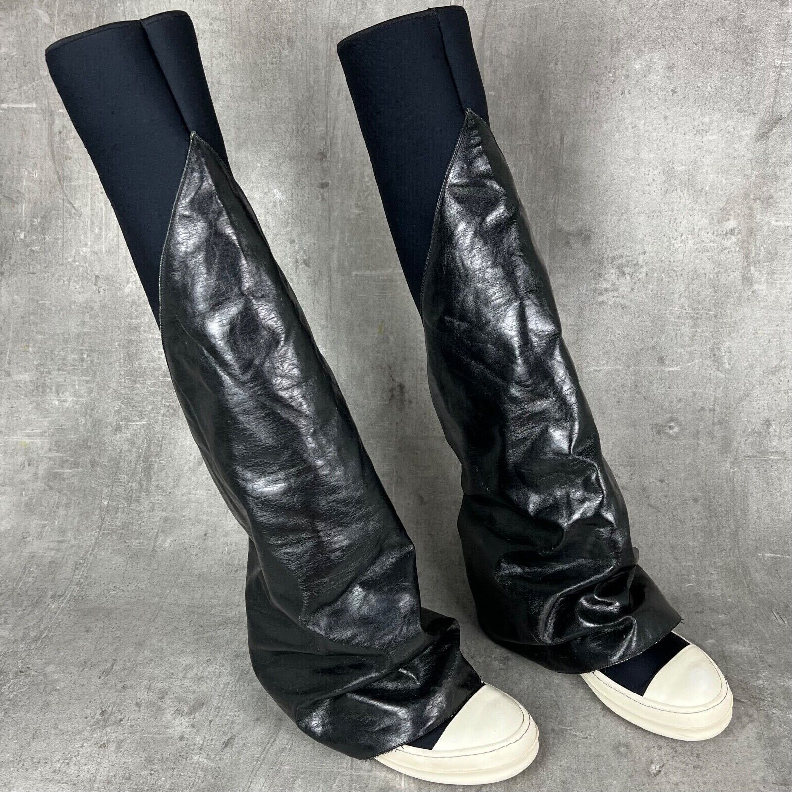 image of Rick Owens Drkshdw Fetish Boots Ramones in Black, Men's (Size 8)
