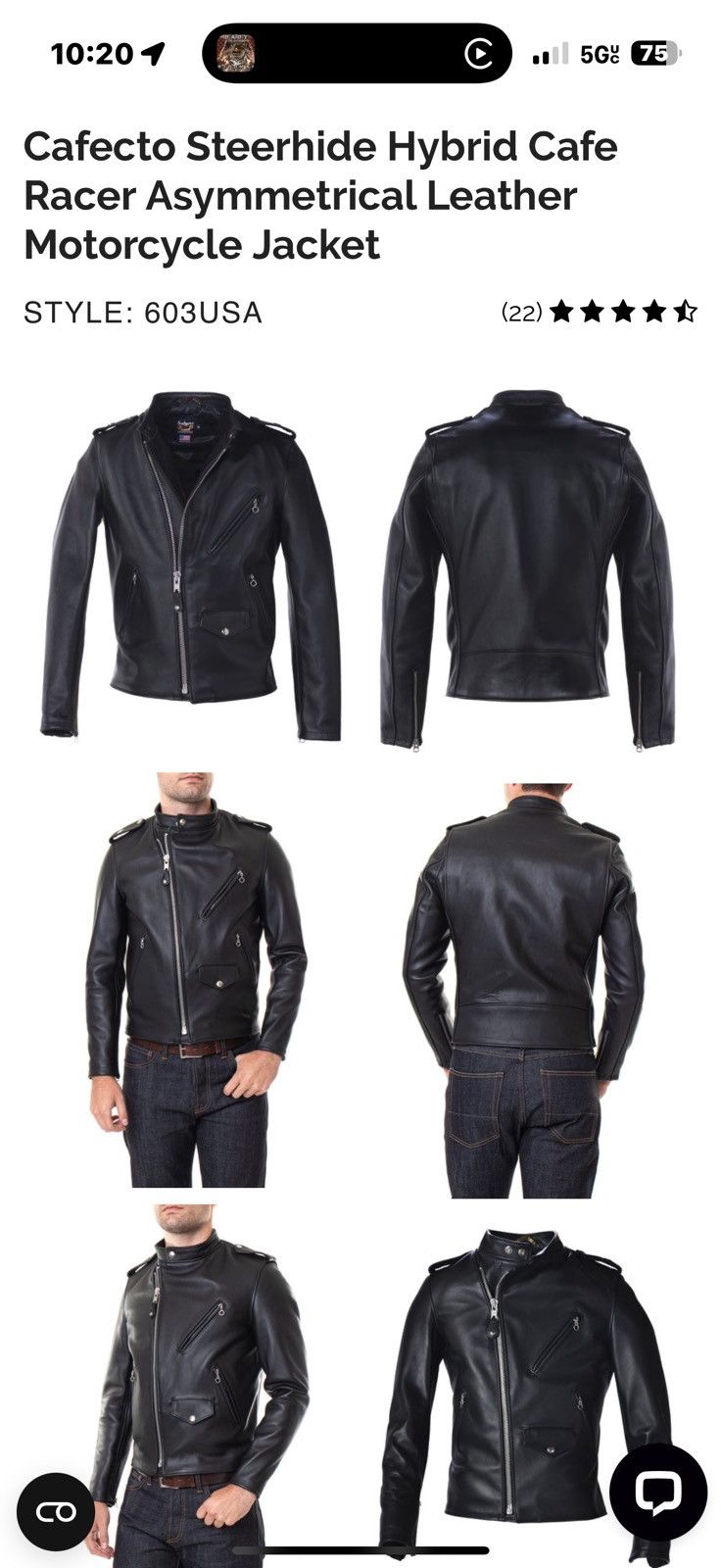 Schott Schott NYC, Cafe Racer Asymmetrical Leather Moto Jacket Size US M / EU 48-50 / 2 - 6 Thumbnail