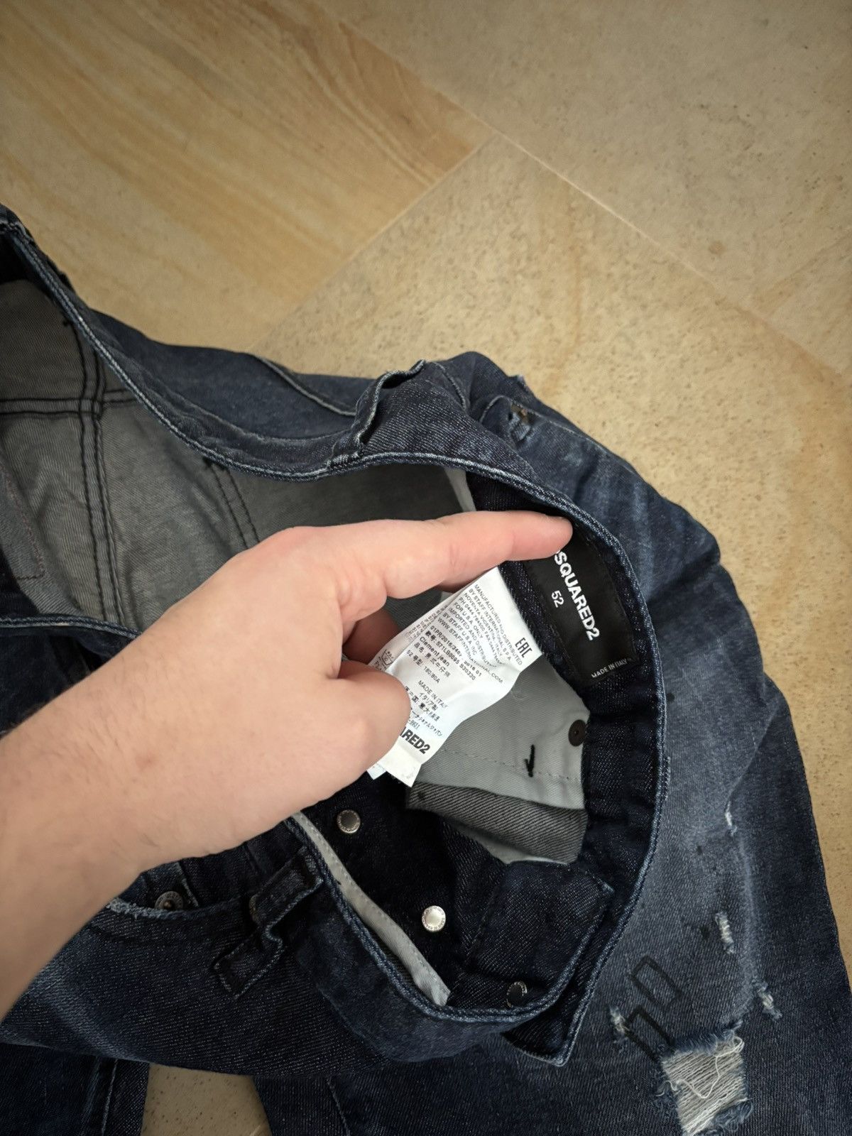 Designer × Dsquared2 DSQUARED2 DISTRESSED CLEMENT JEANS Size US 34 / EU 50 - 4 Thumbnail