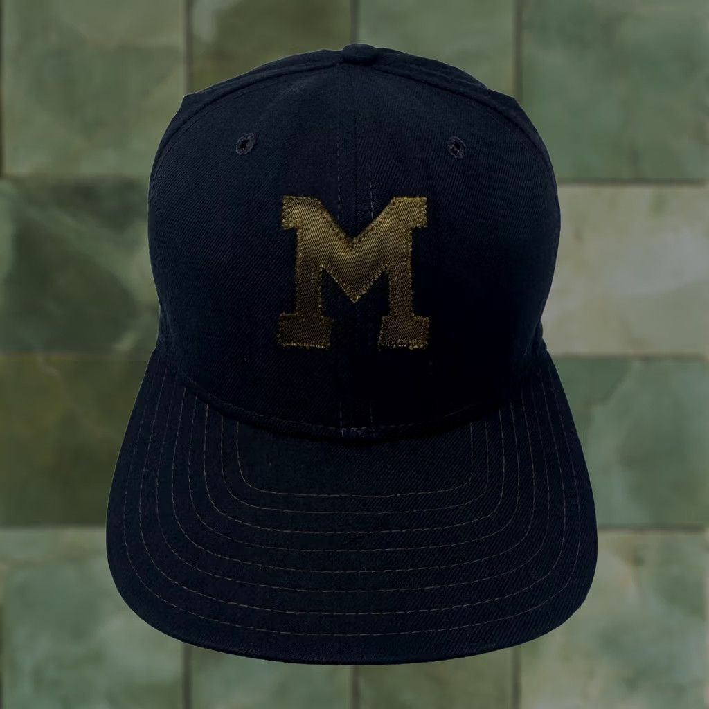 New Era VINTAGE New Era Hat Michigan Wolverines Navy Blue Pro Model Snapback USA Made Size ONE SIZE - 1 Thumbnail