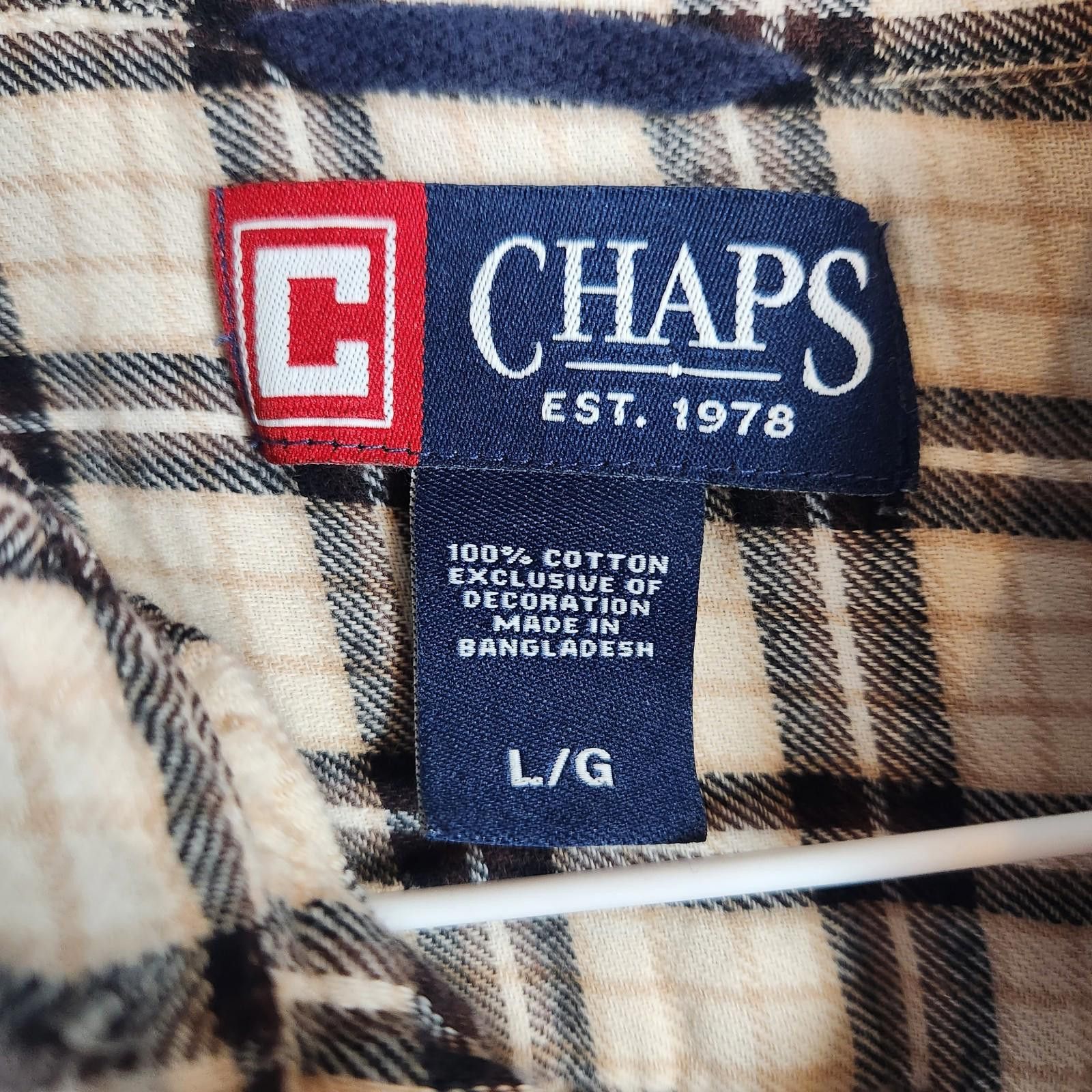 Chaps Chaps Plaid Multicolor Flannel Cotton Size Large Size US L / EU 52-54 / 3 - 5 Thumbnail