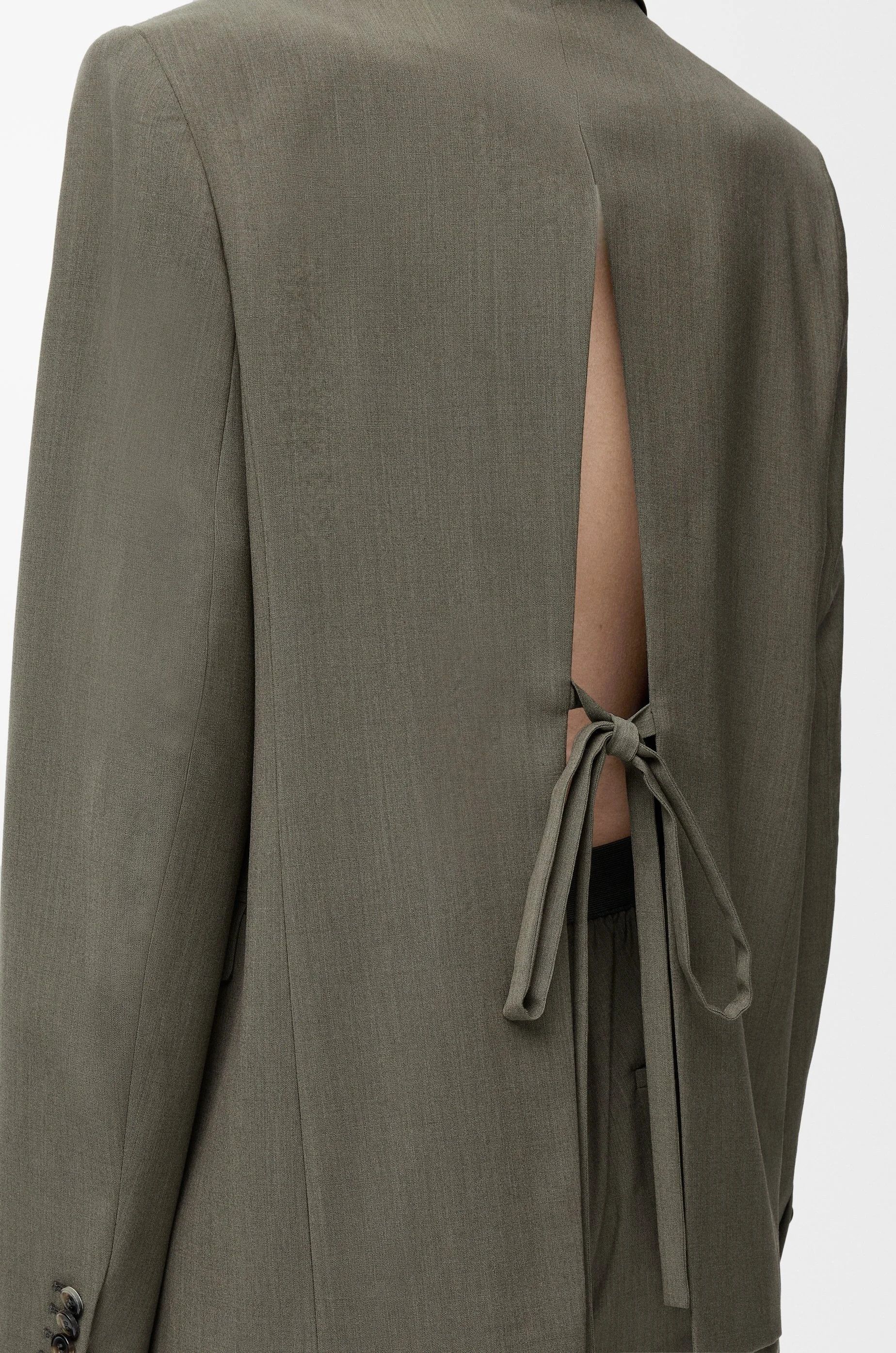 Loewe o1in1g0426 Tailored Jacket in Khaki Green Size S / US 4 / IT 40 - 5 Thumbnail