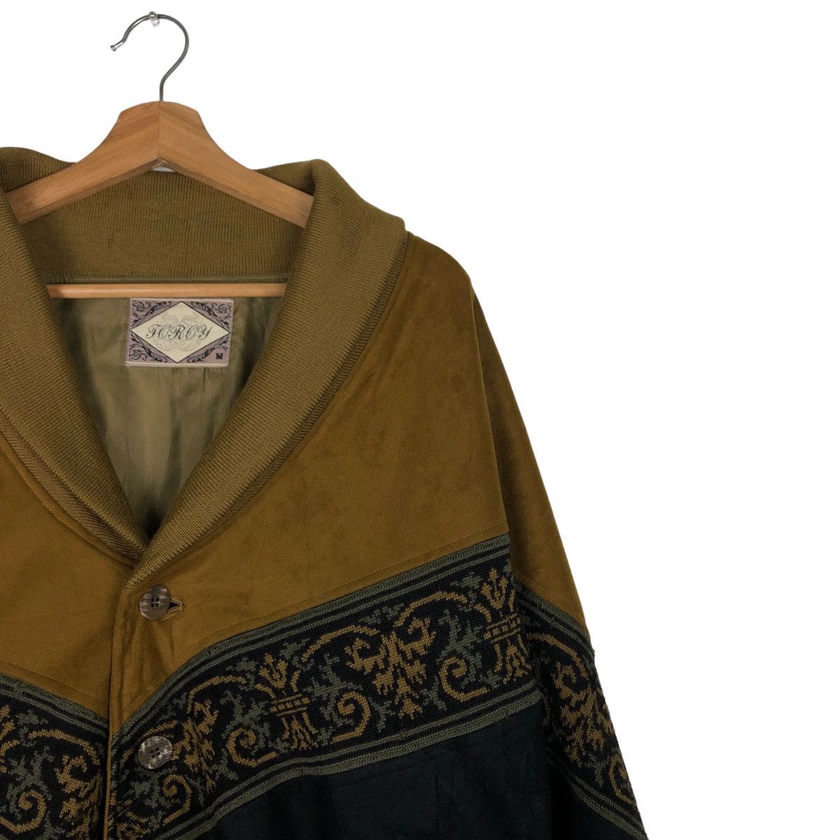 Japanese Brand 🔥90’s Vintage Leather Cardigan Navajo Native Toroy Japan Size US M / EU 48-50 / 2 - 6 Thumbnail