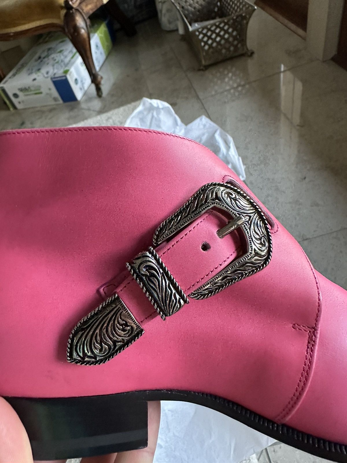 Saint Laurent Paris Grail SS14 Saint Laurent Duckies Pink double buckle Hedi Size US 8.5 / EU 41-42 - 9 Thumbnail