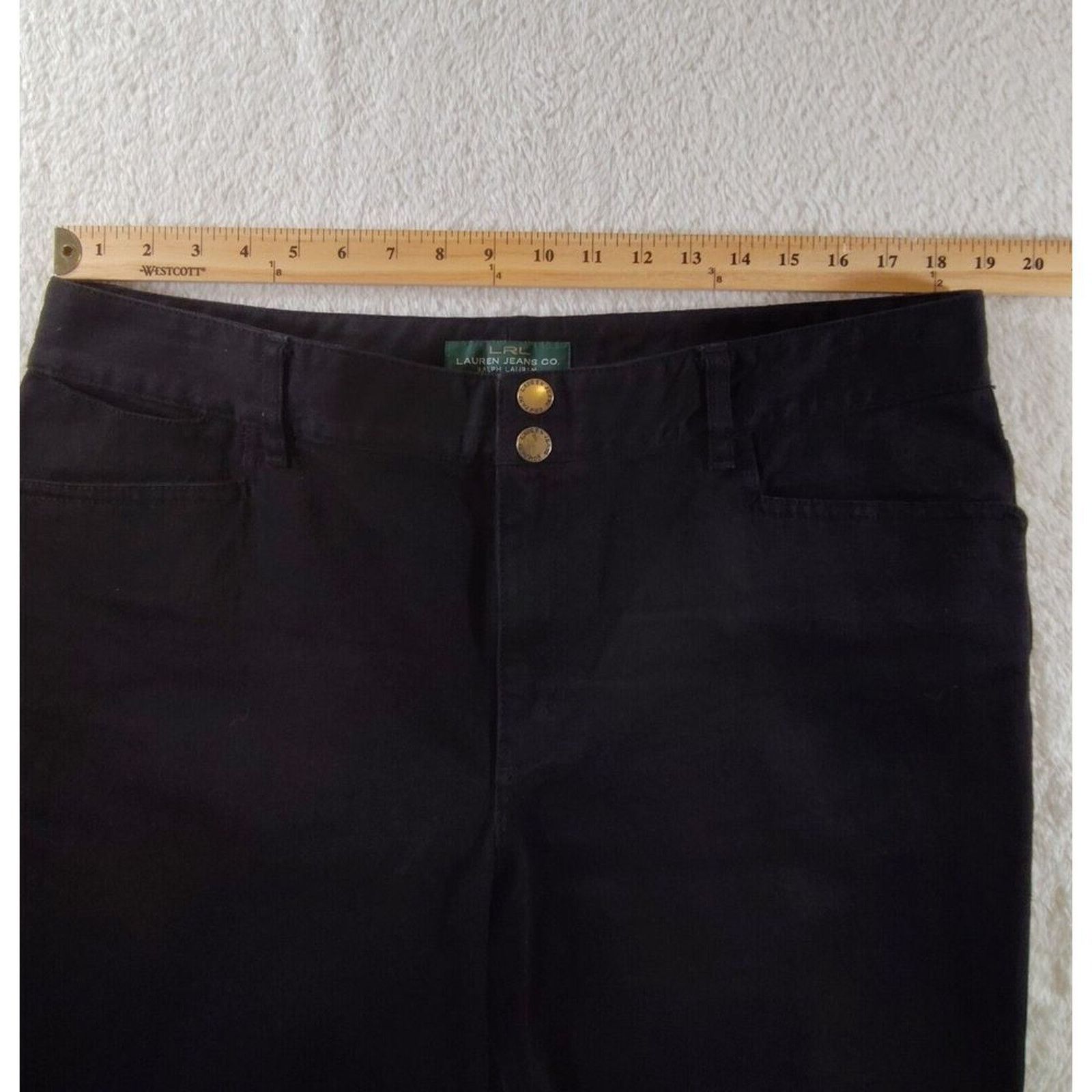 Lauren Ralph Lauren LRL Ralph Lauren Black Jeans Denim Stretch Women's 16 Size 38" / US 16 / IT 52 - 4 Thumbnail
