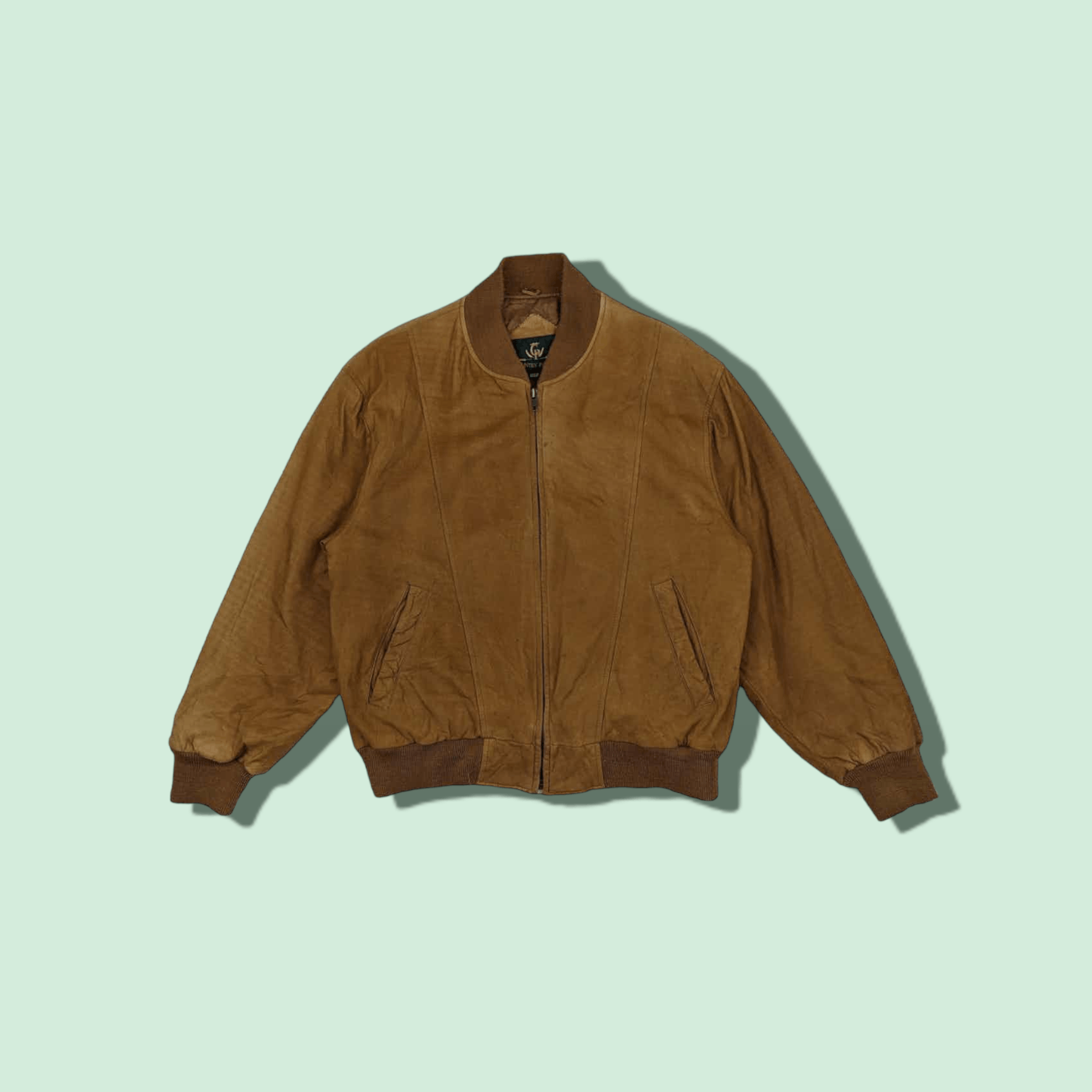 Japanese Brand Vintage COUNTRY PAGENT Cowhide Leather Jacket Bomber Style Size US M / EU 48-50 / 2 - 1 Thumbnail