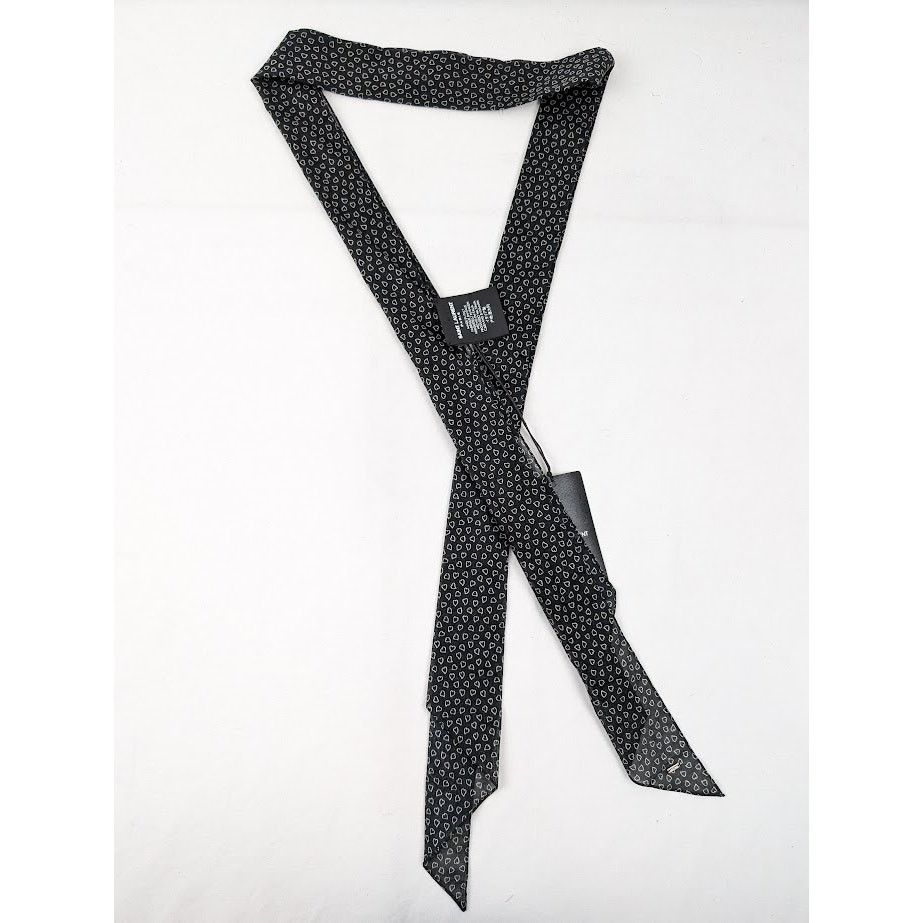 Saint Laurent Paris o1rshd1 Size:OS / Lavalliere Coeur Flou Scarf in Black/White Size ONE SIZE - 2 Thumbnail