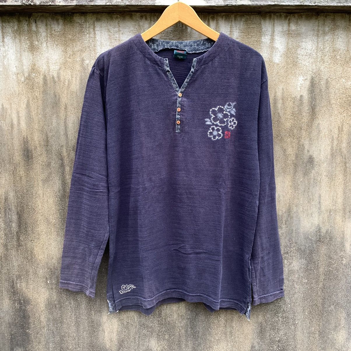 Japanese Brand JAPANESE TRADITIONAL FLOWER LONG SLEEVE SUKAJAN STYLE Size US M / EU 48-50 / 2 - 1 Thumbnail