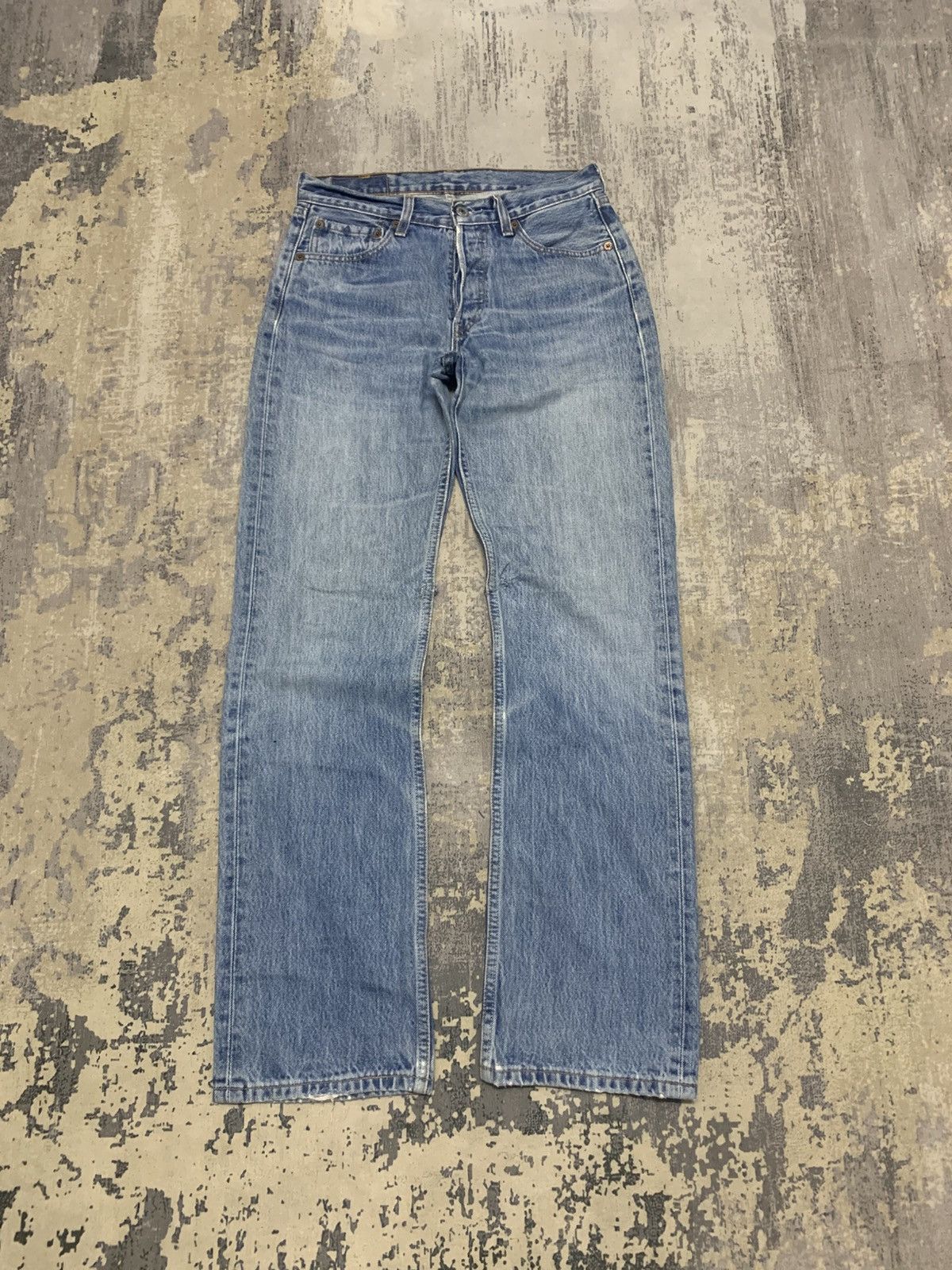 Levi's Vintage Y2K Levis 501 Repaired Denim Jeans W28 Size US 28 / EU 44 - 1 Thumbnail