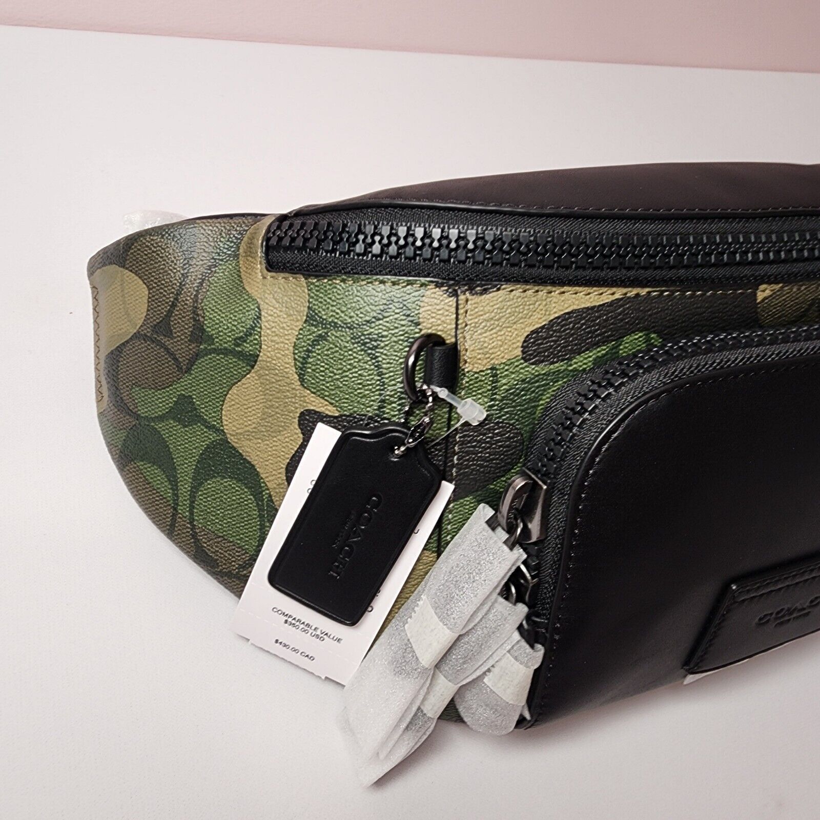 Coach NWT Coach CM184 Track Signature Camo Print Leather Belt Bag Size ONE SIZE - 3 Thumbnail