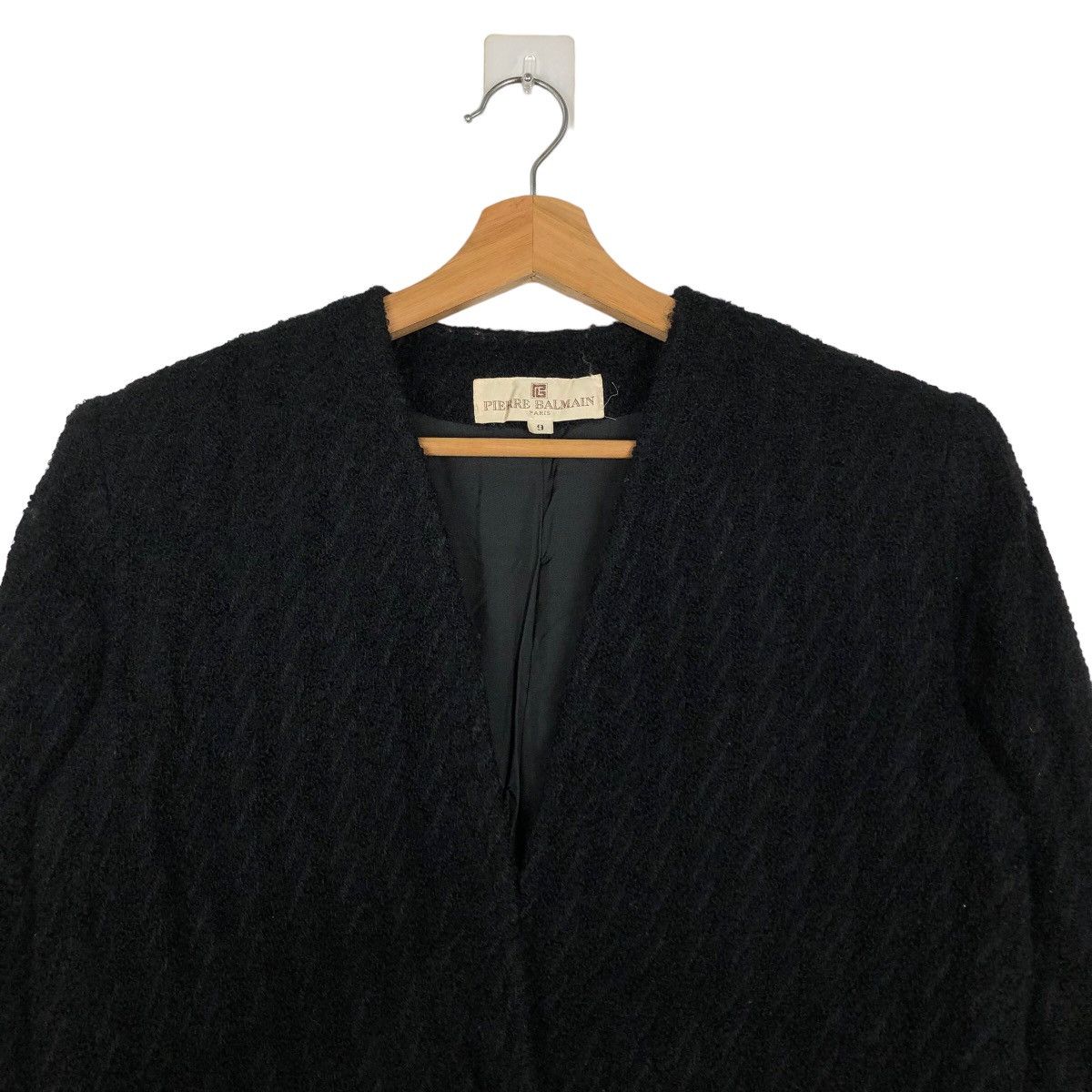 Vintage 🔥Rare Vintage Mohair Wool Jacket Pierre Balmain Paris Size M / US 6-8 / IT 42-44 - 3 Thumbnail