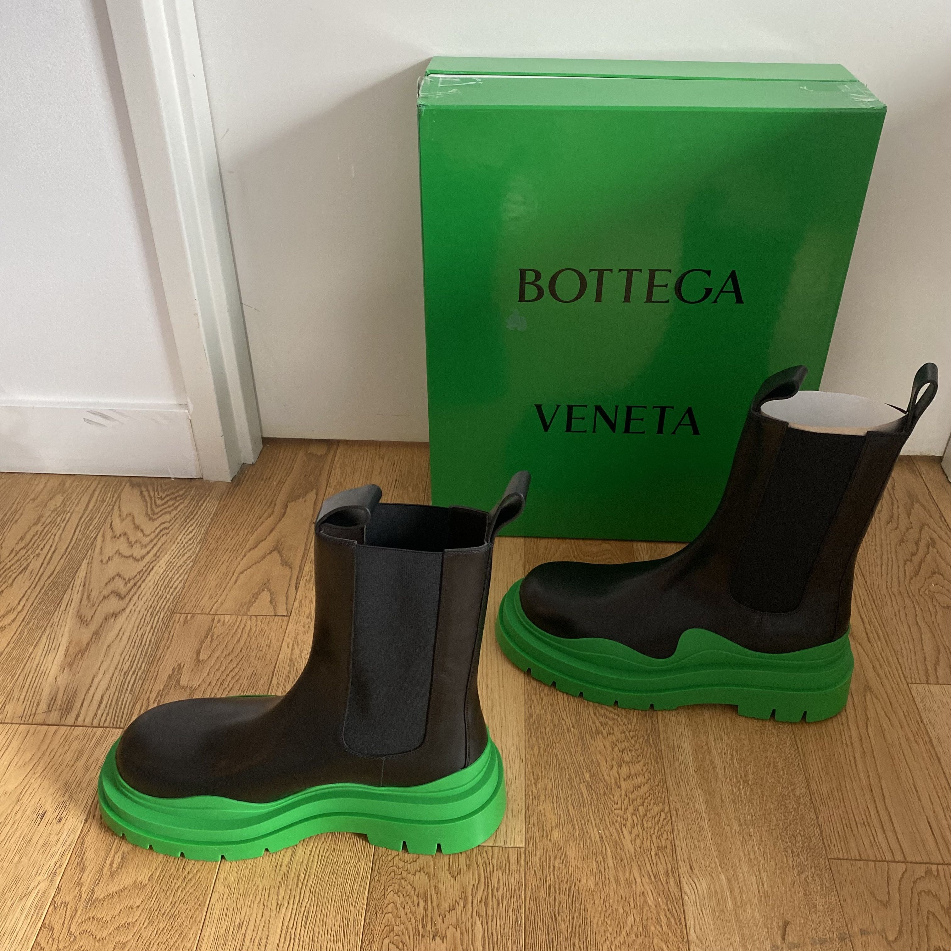 Bottega Veneta Bottega Veneta Tire Boots Chelsea Combat Motorcycle Parakeet Size US 12.5 / EU 45-46 - 3 Thumbnail