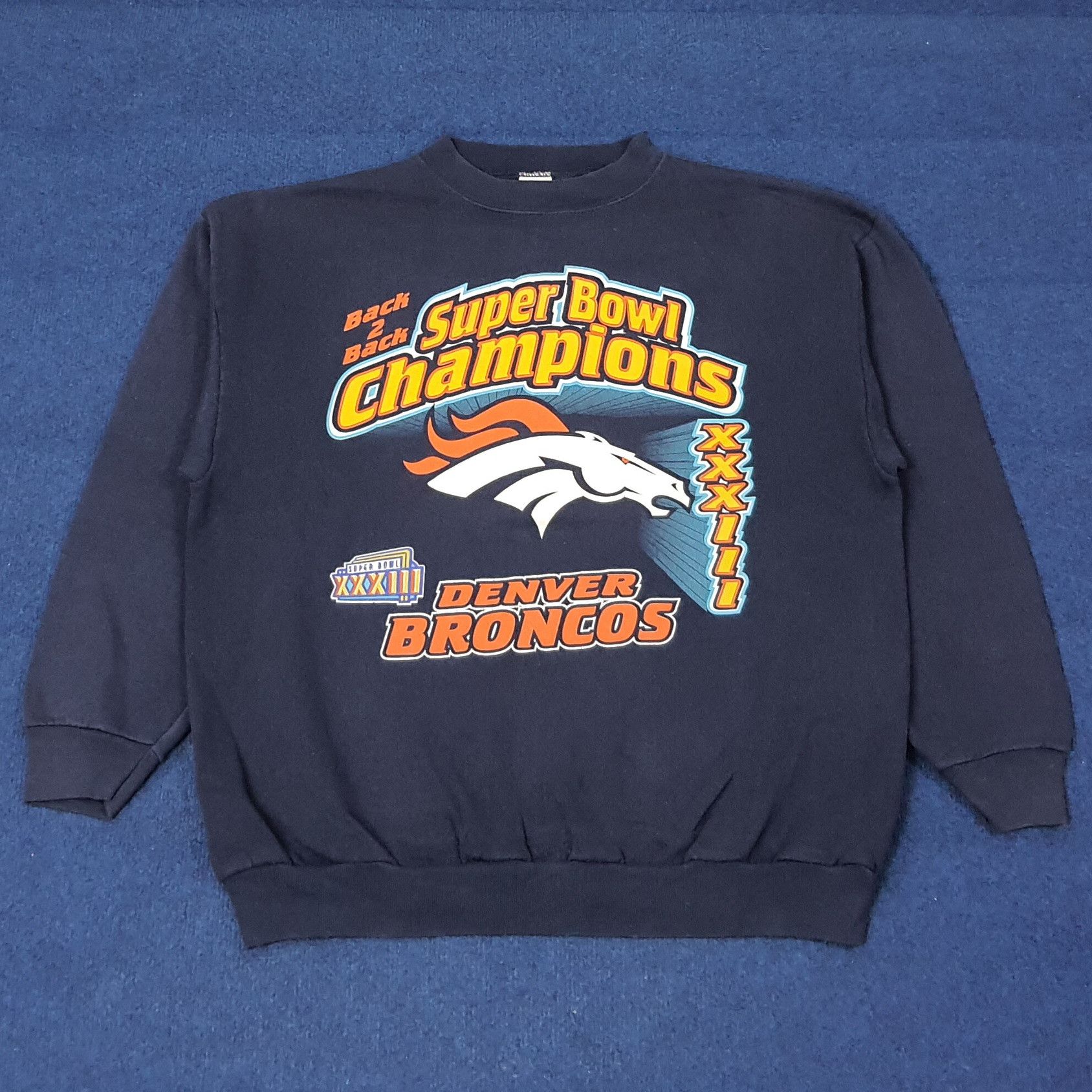 Logo 7 Vintage Denver Broncos Super Bowl Sweatshirt C253N5 Size US L / EU 52-54 / 3 - 1 Thumbnail