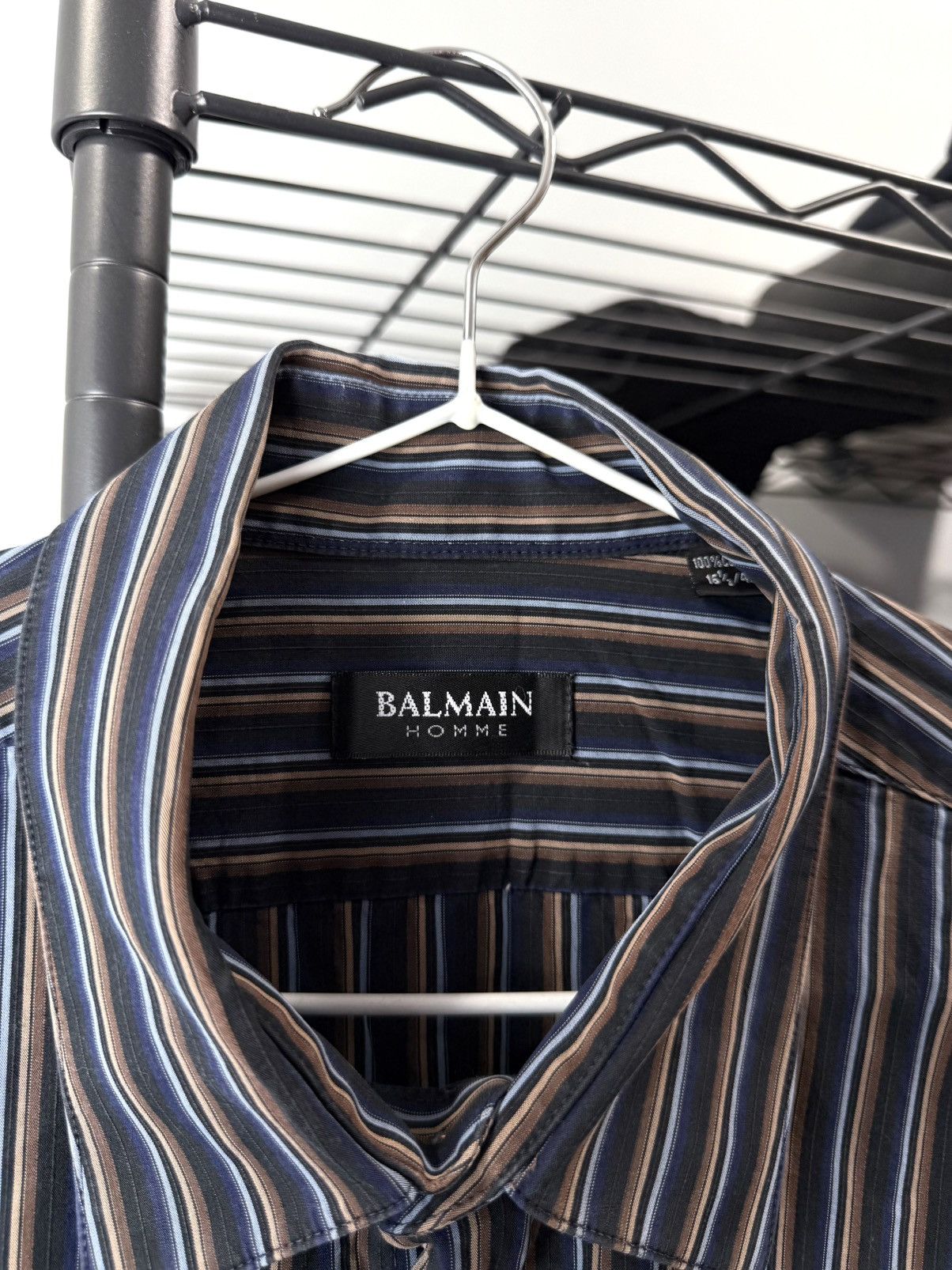Balmain Vintage 1990’s Balmain Paris Shirt Buttons Up Size US L / EU 52-54 / 3 - 3 Thumbnail