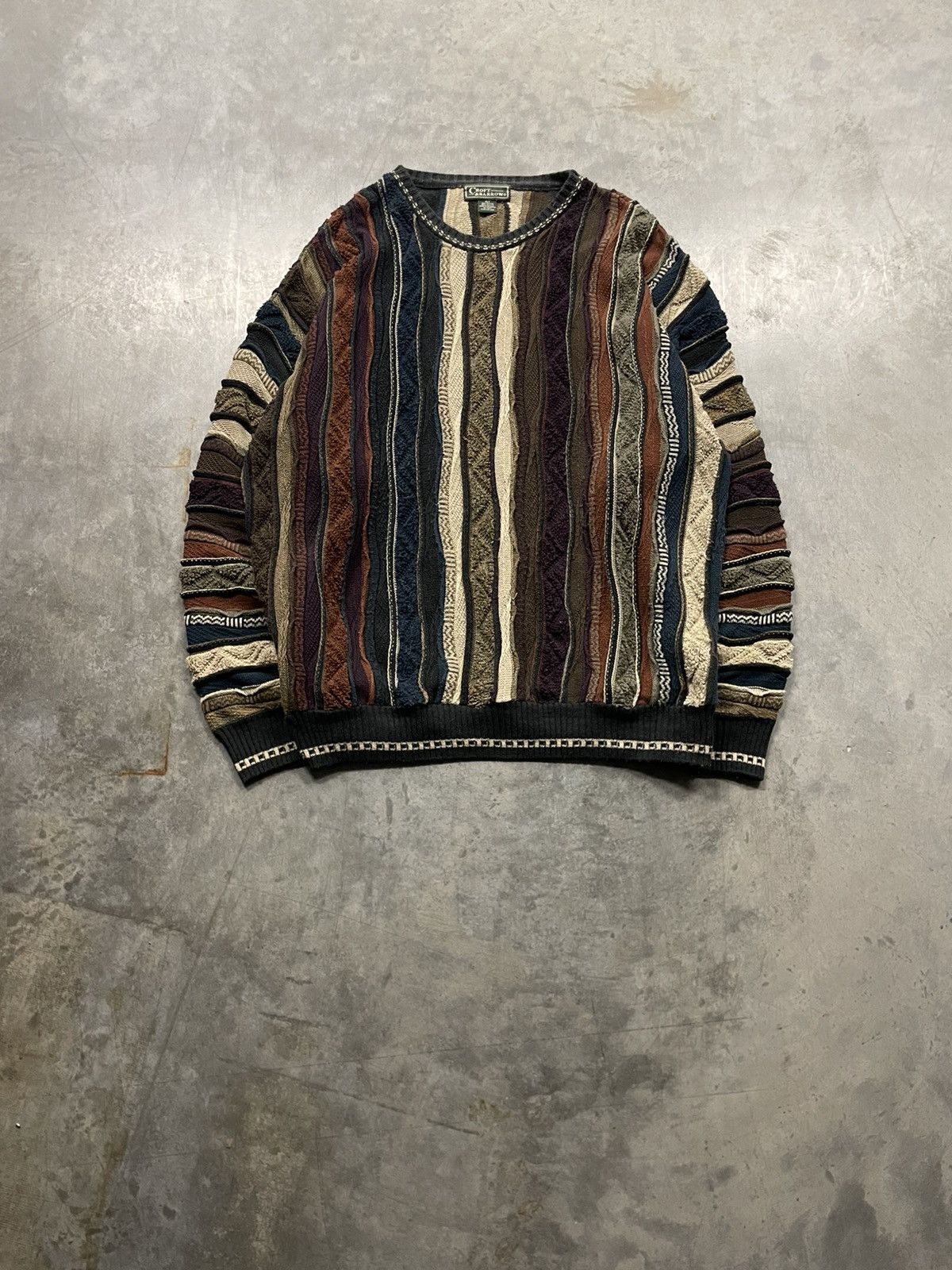 Image of Vintage 3D Knit Coogi Style Sweater, Men's (Size XL)