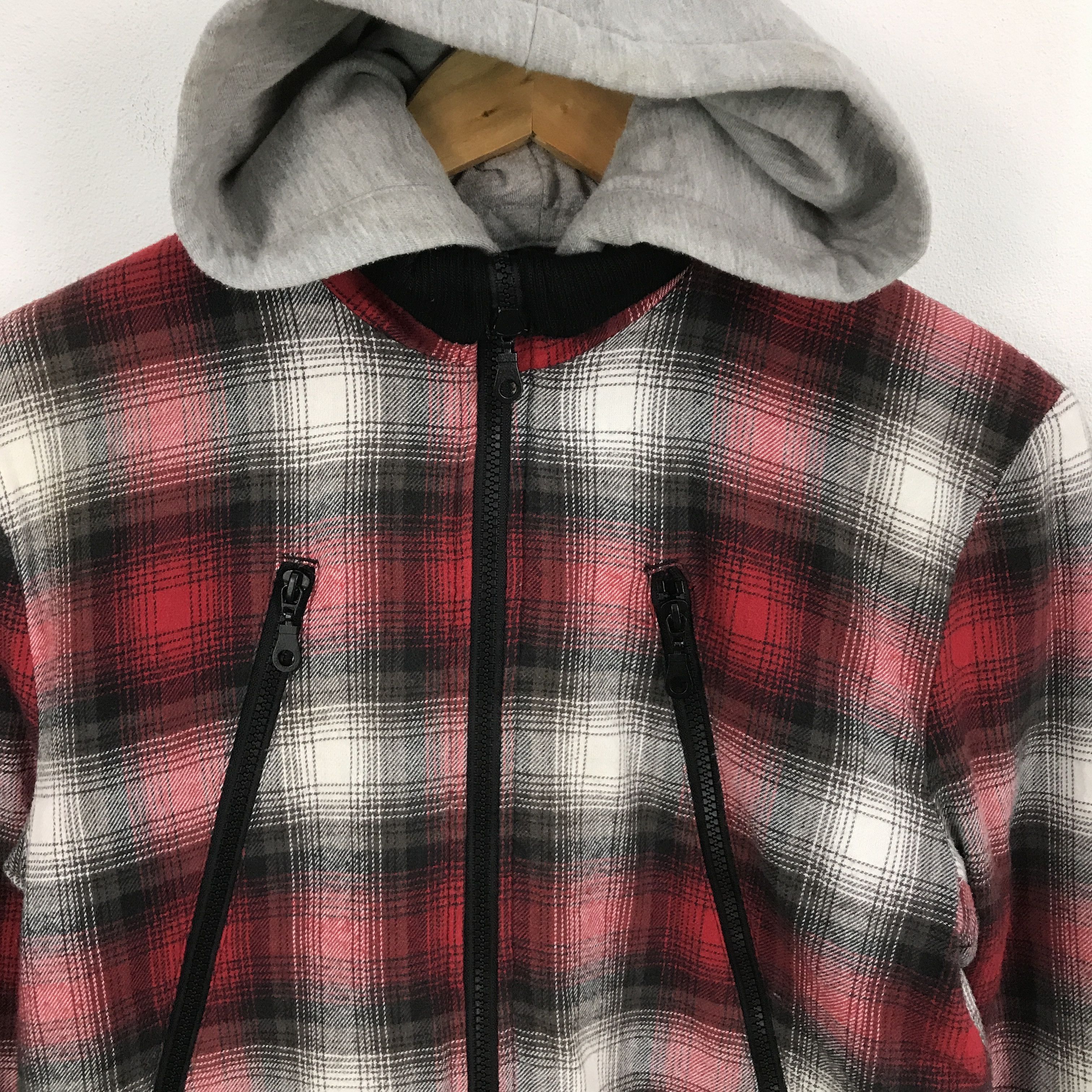 In The Attic × Japanese Brand in the attic japan punk flannal zipper jacket hoodie style Size US L / EU 52-54 / 3 - 3 Thumbnail