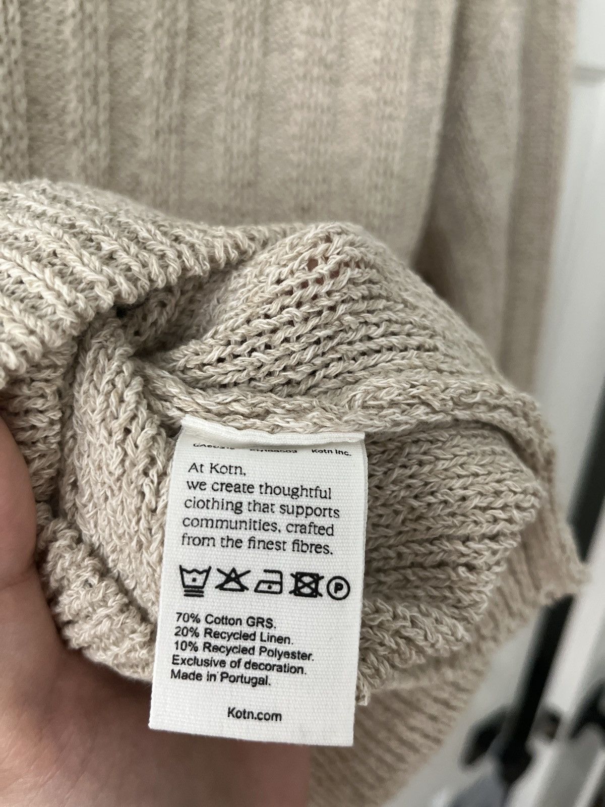 Kotn Kotn Nima Open Knit Crew in Dove Size US L / EU 52-54 / 3 - 4 Thumbnail
