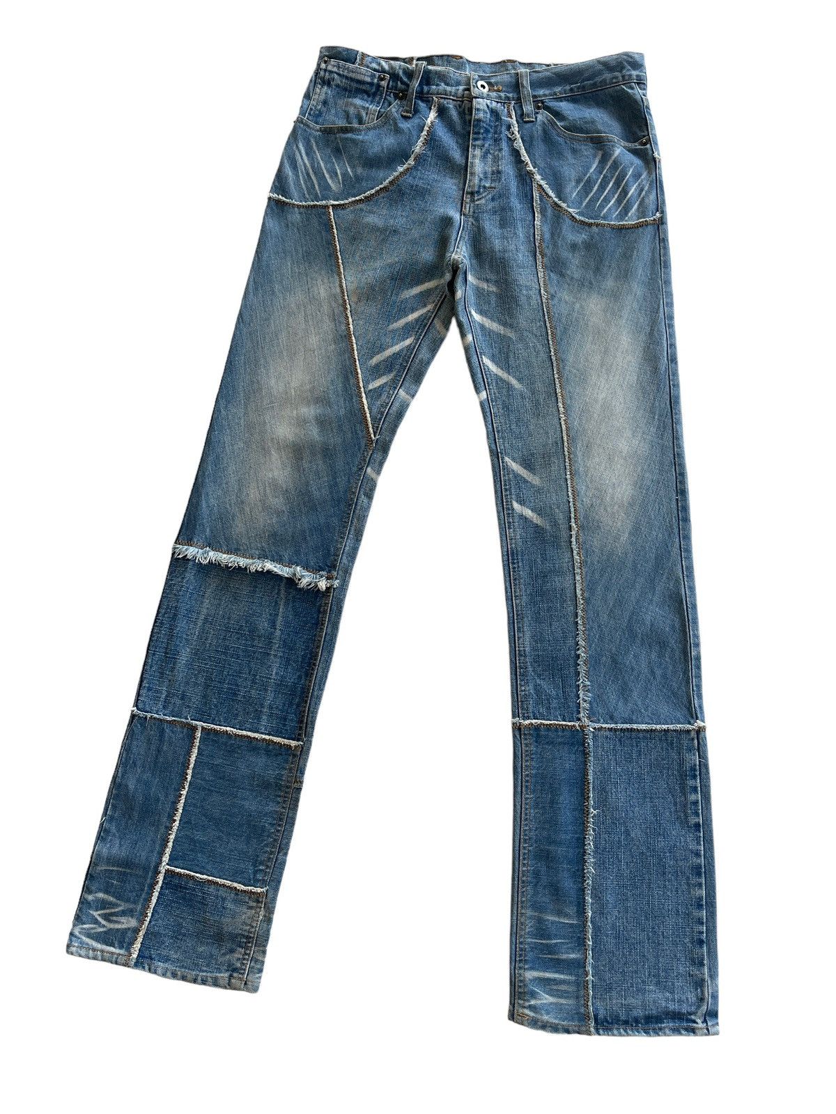 Japanese Brand Vintage Mcdivision Patchwork Distressed Denim Size US 30 / EU 46 - 5 Thumbnail