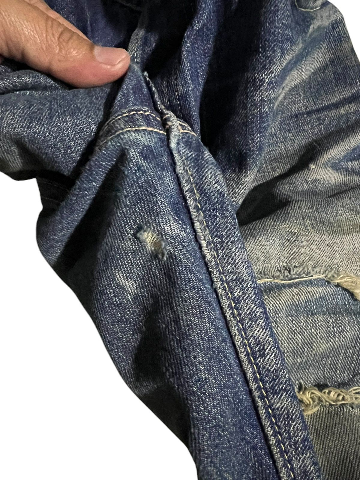 Sugar Cane VINTAGE SUGAR CANES LOT 901 DISTRESS SELVEDGE JEANS Size US 31 - 15 Thumbnail
