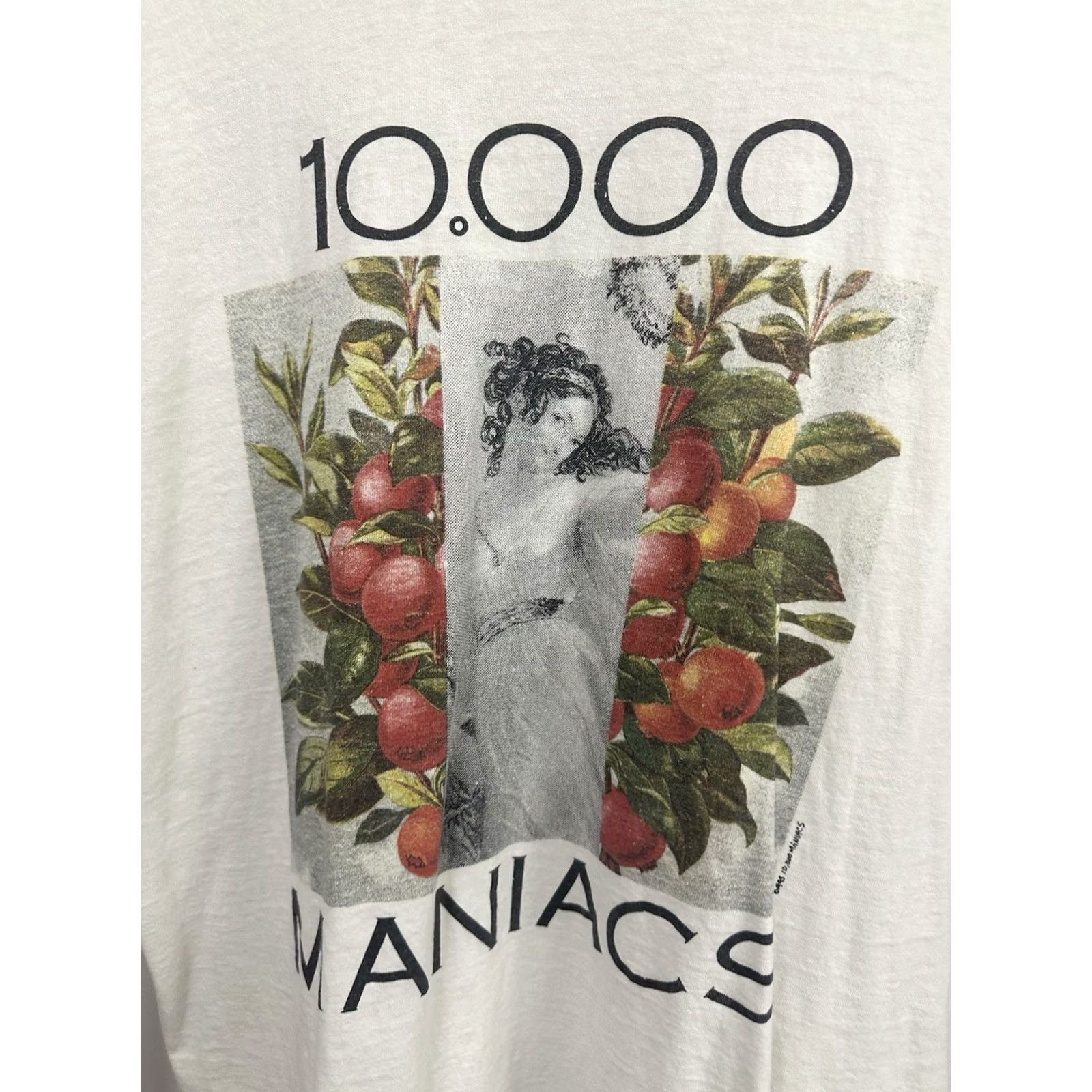 Fruit Of The Loom VTG Maniacs 90s Our Time In Eden Band Tour Worn Natalie T-Shirt L RARE Shirt Mens White 90s Concert Band Tour merch Natalie Merchant VTG Size US L / EU 52-54 / 3 - 4 Thumbnail
