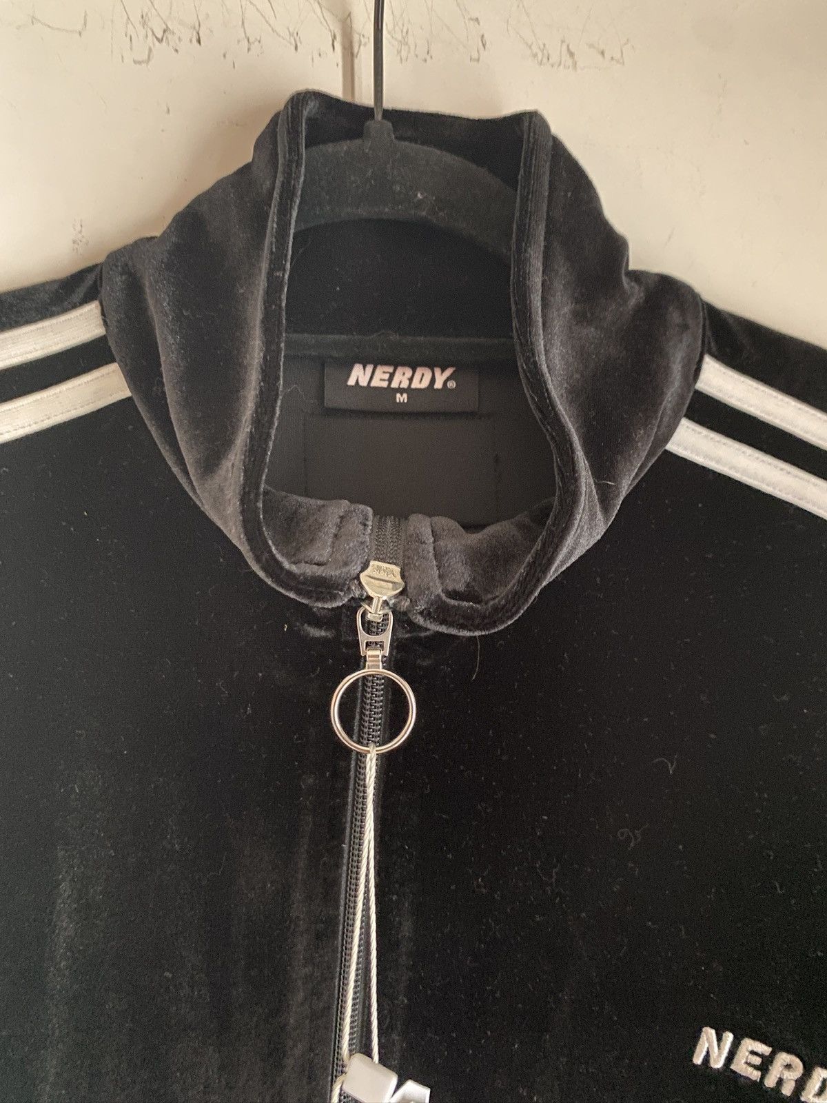 NERDY NERDY Black White Velour Track Suit Kpop Idols Medium Size US 32 / EU 48 - 4 Thumbnail