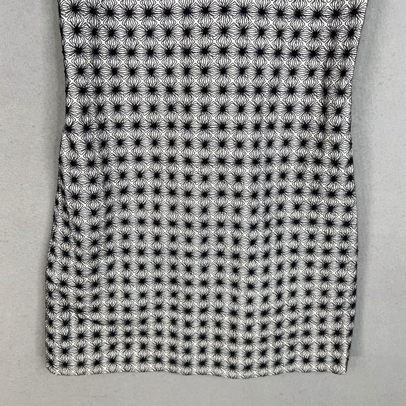 Piazza Sempione PIAZZA SEMPIONE Dress Womens Small Black White V-Neck Party Cocktail Sheath Lux Made in Italy Size S / US 4 / IT 40 - 3 Thumbnail
