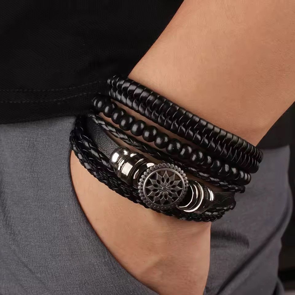 Leather Pu Leather Adjustable Bracelet Size ONE SIZE - 1 Thumbnail
