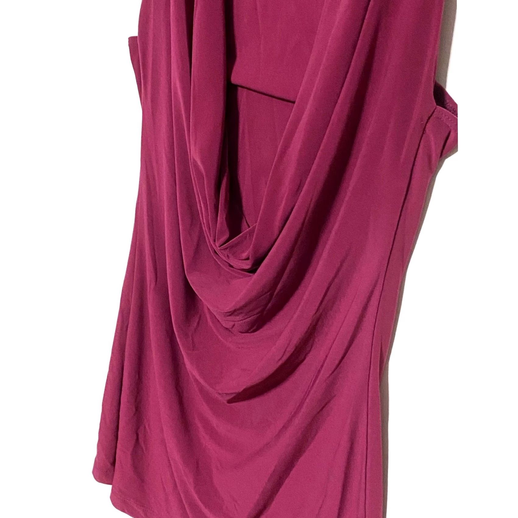 Pinko VINTAGE TwentyOne Pink Tunic Dress Women XS Waterfall Cowl Neck Draped Flowy Boho Spring Size XS / US 0-2 / IT 36-38 - 2 Thumbnail