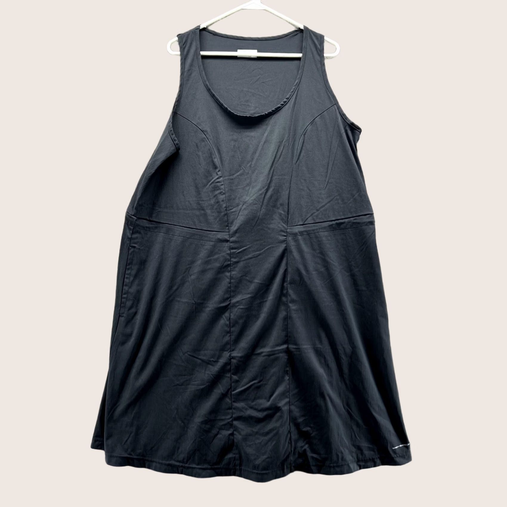 Vintage Columbia Shirt Dress Women 1X Black Sleeveless Casual Polyester Round Neck Knee Length Size XL / US 12-14 / IT 48-50 - 1 Thumbnail