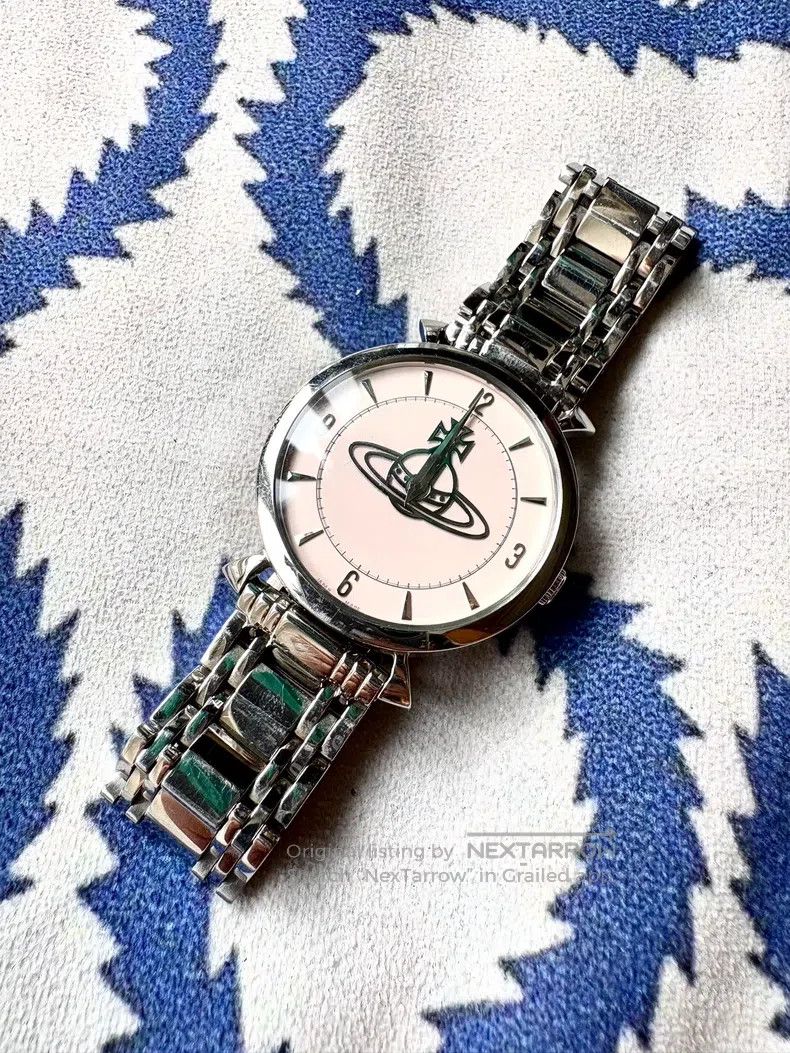 Vivienne Westwood Vivienne Westwood Pink Saturn dial silver bracelet watch Size ONE SIZE - 1 Thumbnail