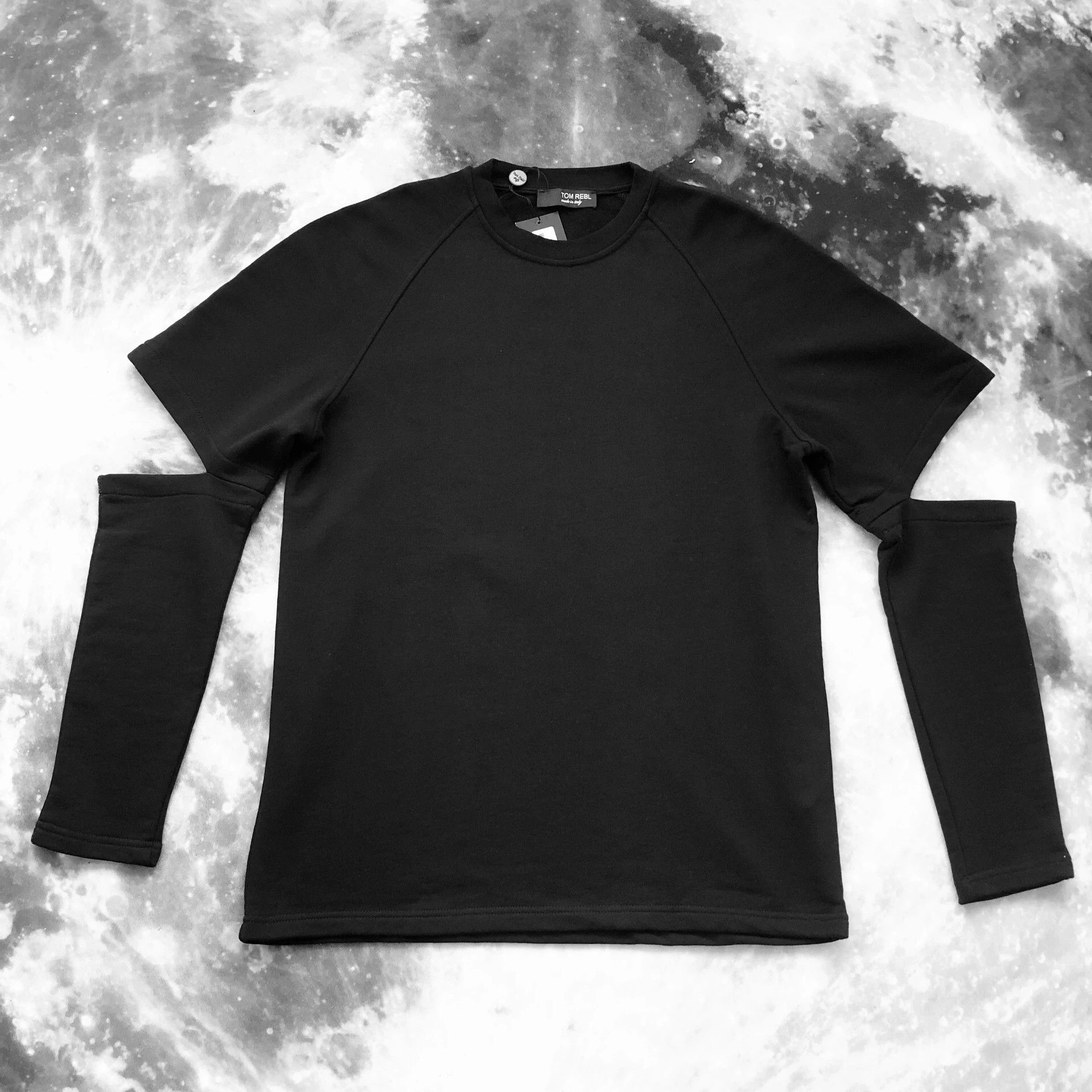 Tom Rebl TOM REBL Men's Deconstructed Cut-Sleeve Sweatshirt Size US XL / EU 56 / 4 - 1 Thumbnail