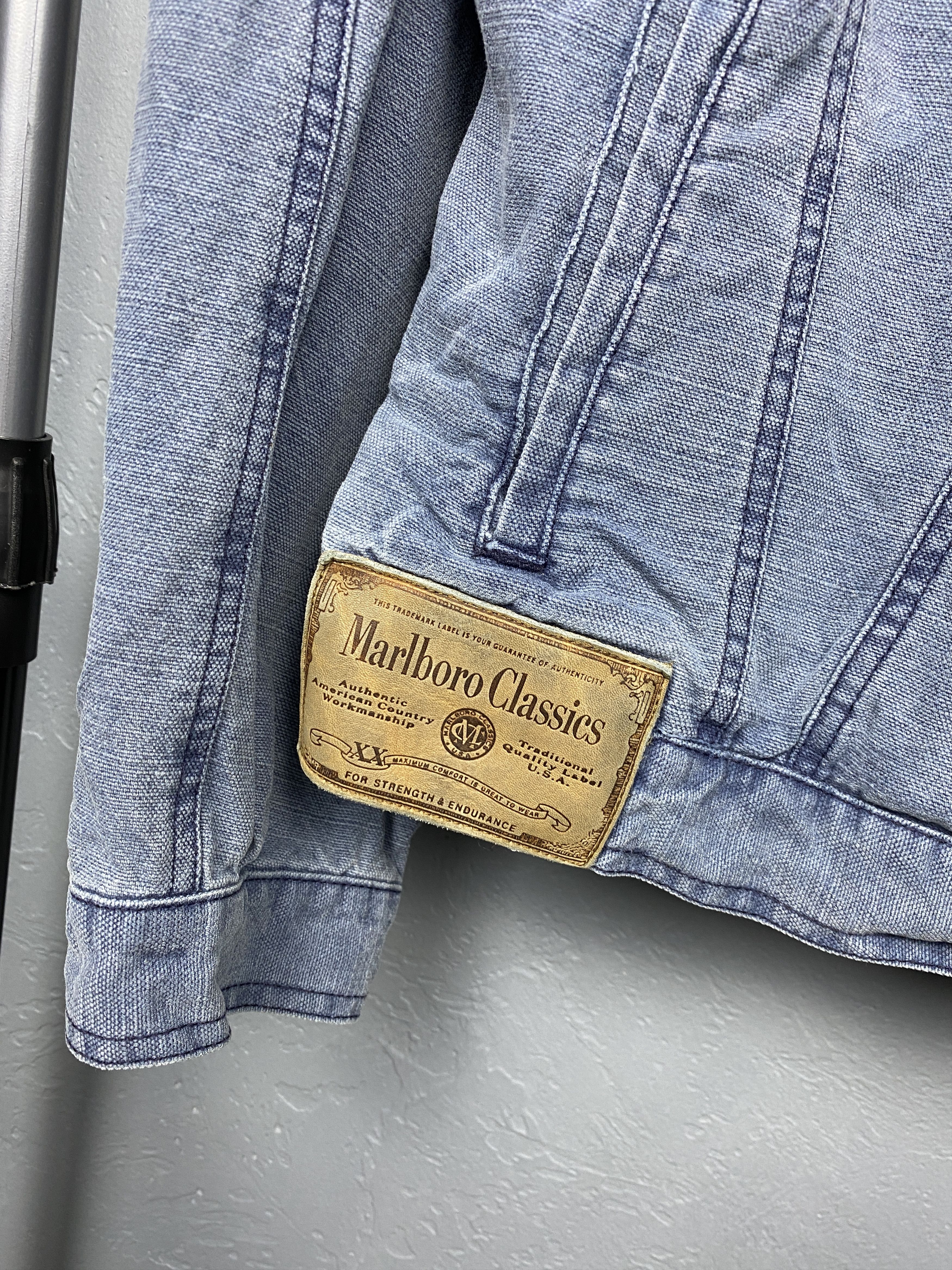 Marlboro Marlboro Classics Vintage Mens Denim Jacket Size US L / EU 52-54 / 3 - 3 Thumbnail
