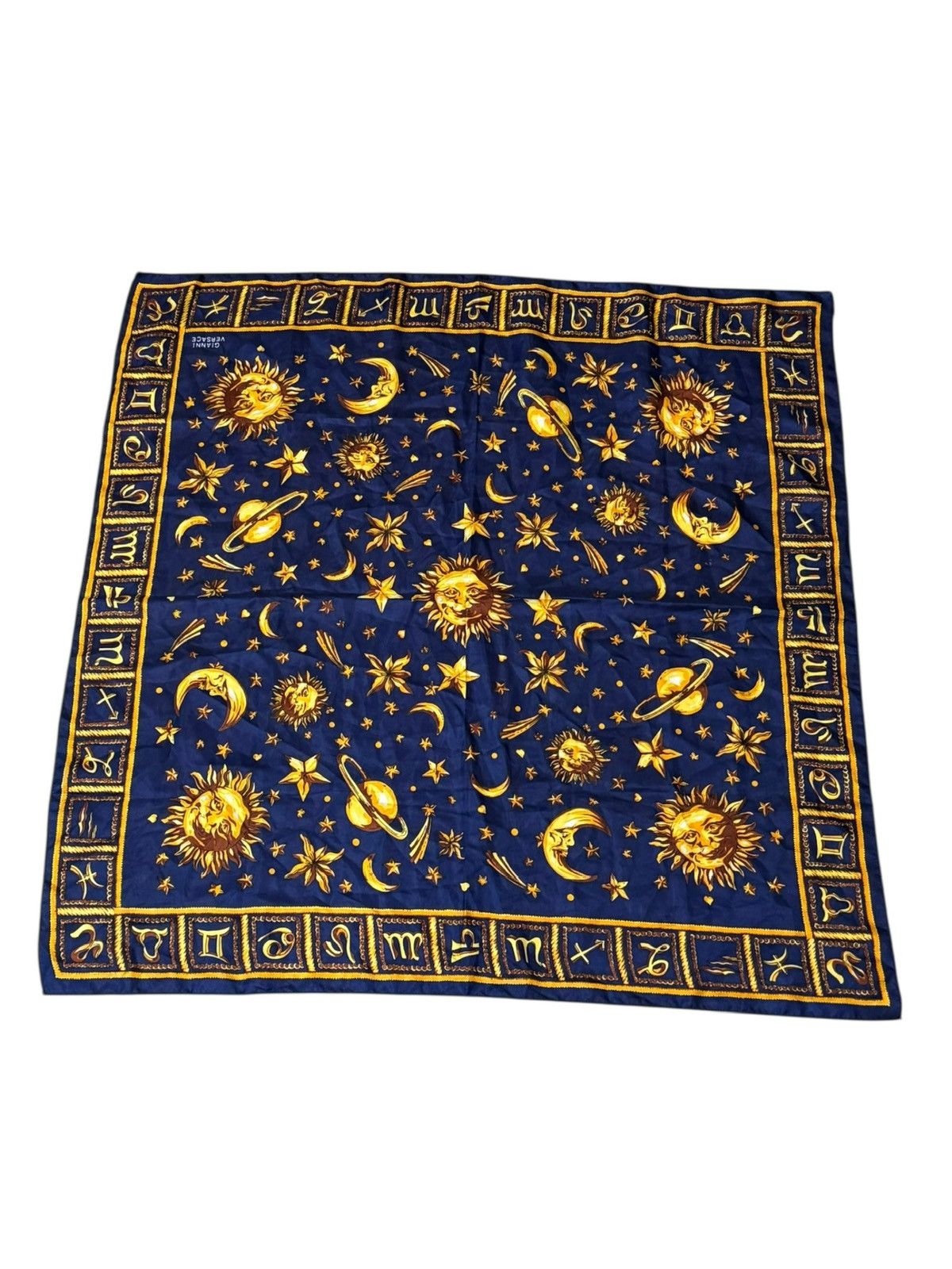 Versace Gianni Versace Silk Moon Sun Stars Zodiac Shawl Scarf Size ONE SIZE - 1 Thumbnail