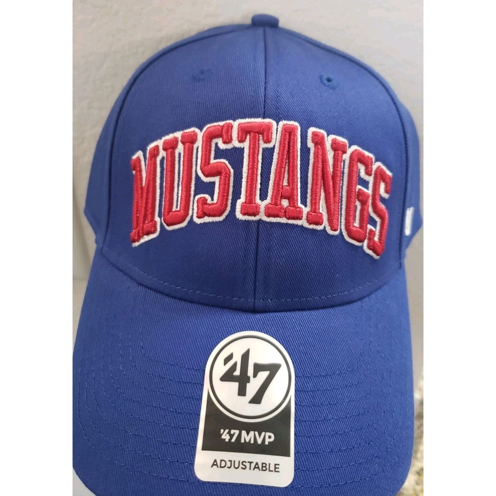 47 Southern Methodist SMU Mustangs Hat MVP Snap Blue 47 Brand Size ONE SIZE - 1 Thumbnail