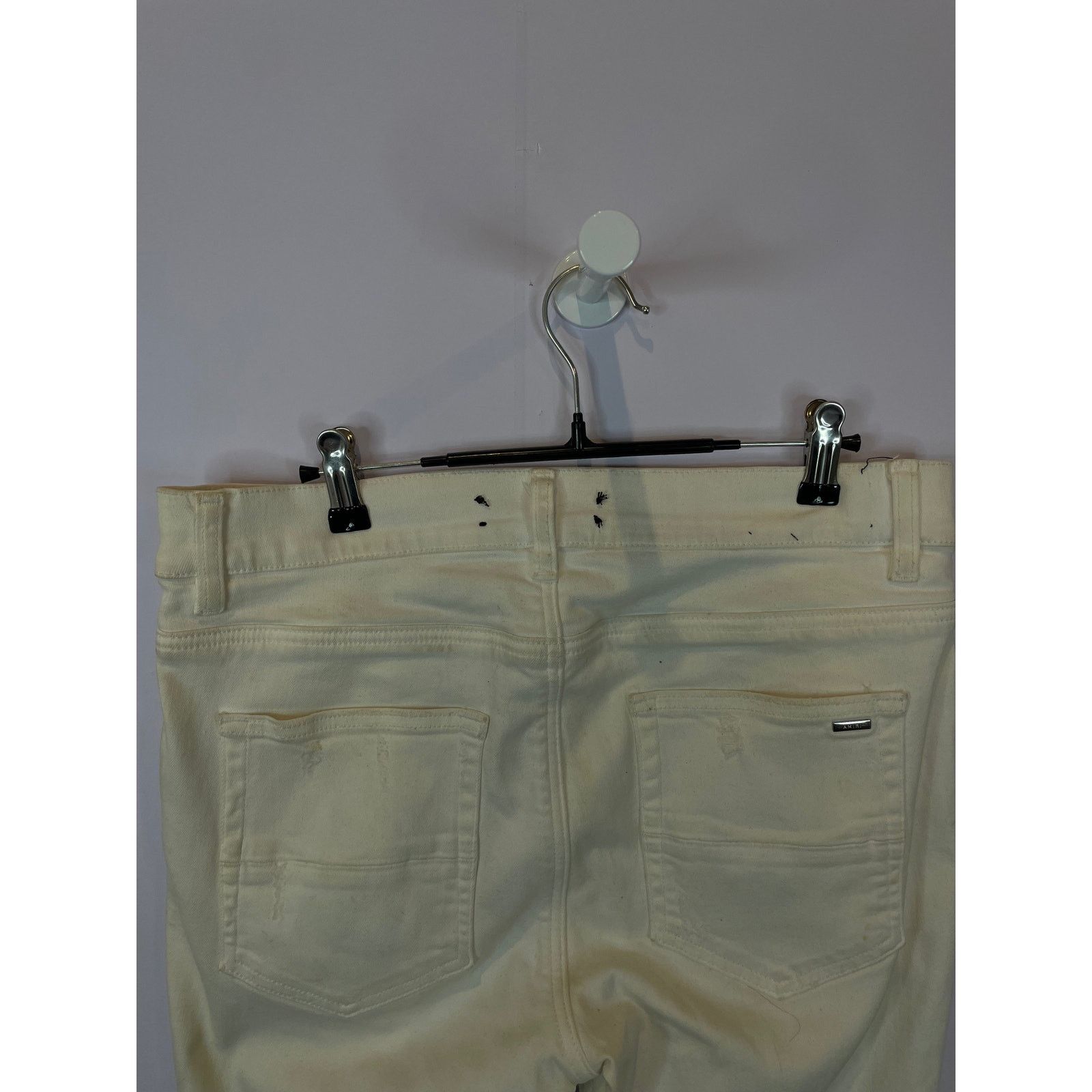 Amiri Amiri MX1 White White Patch Used 33 Size US 33 - 3 Thumbnail