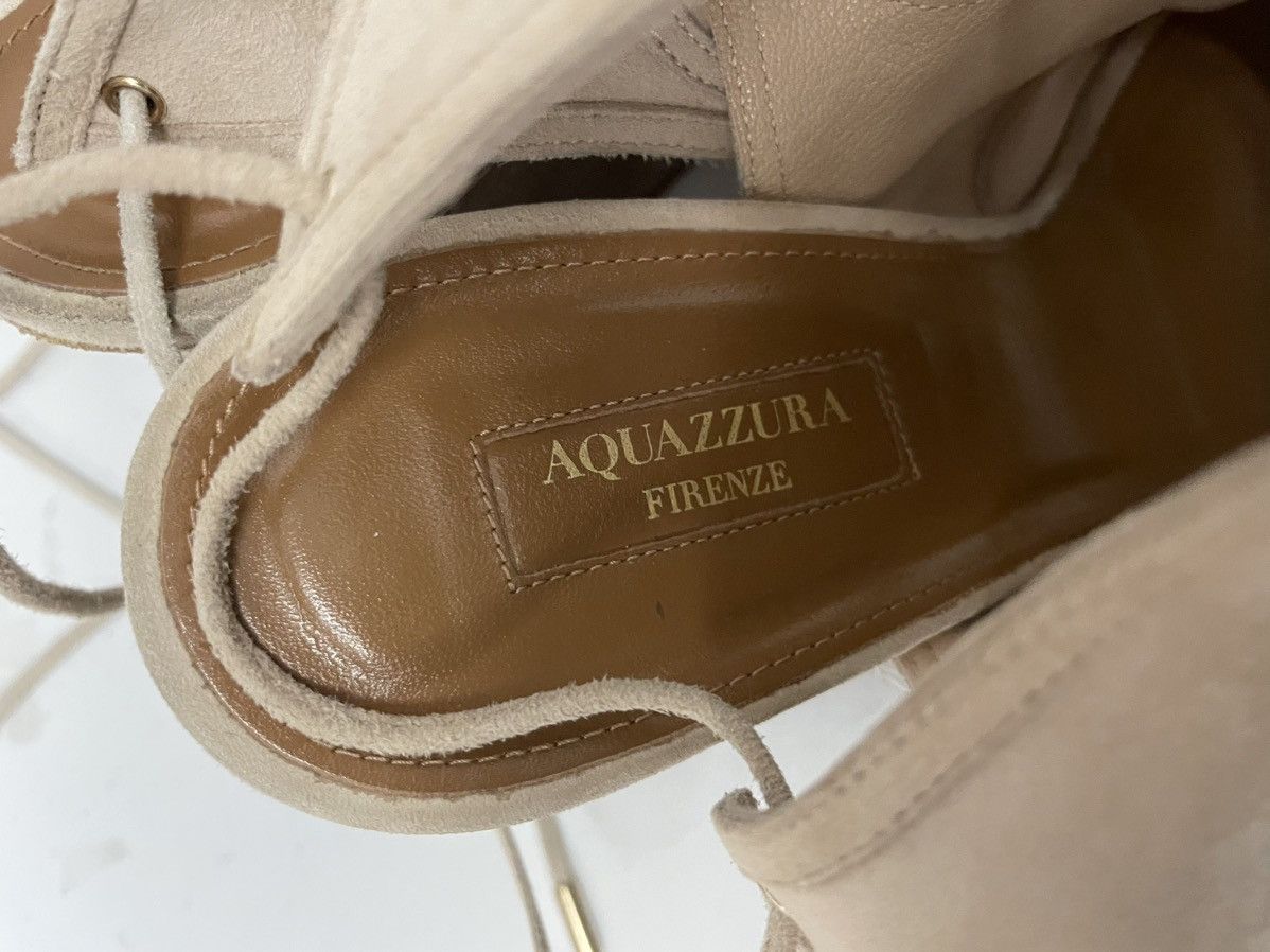 Aquazzura Sexy Thing Cut Out Suede Wedge Sandals Size US 10 / IT 40 - 5 Thumbnail