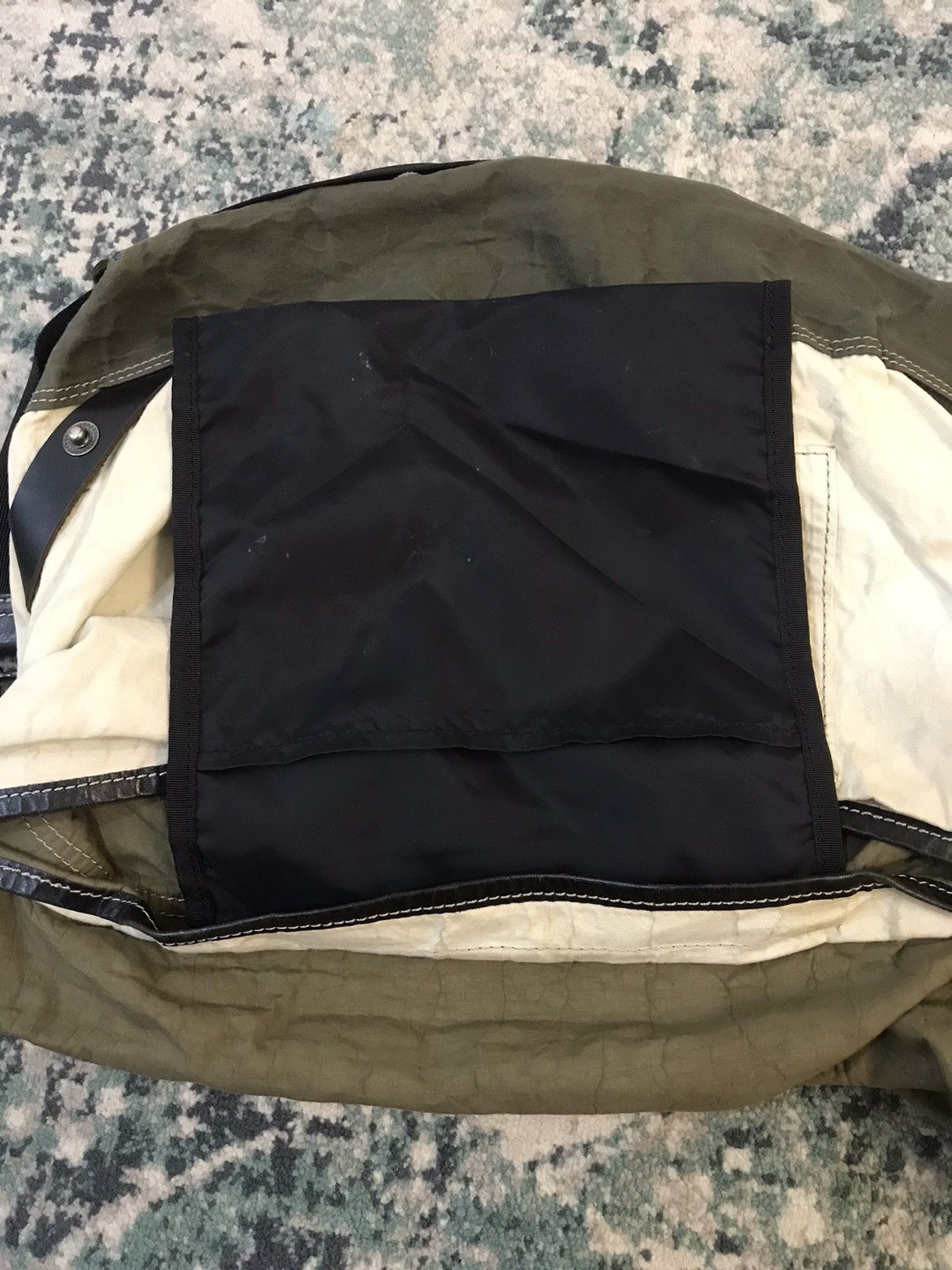 Pleats Please Issey Miyake SS15 Pleats Please Issey Miyake Leather x Canvas Bag Size ONE SIZE - 9 Thumbnail