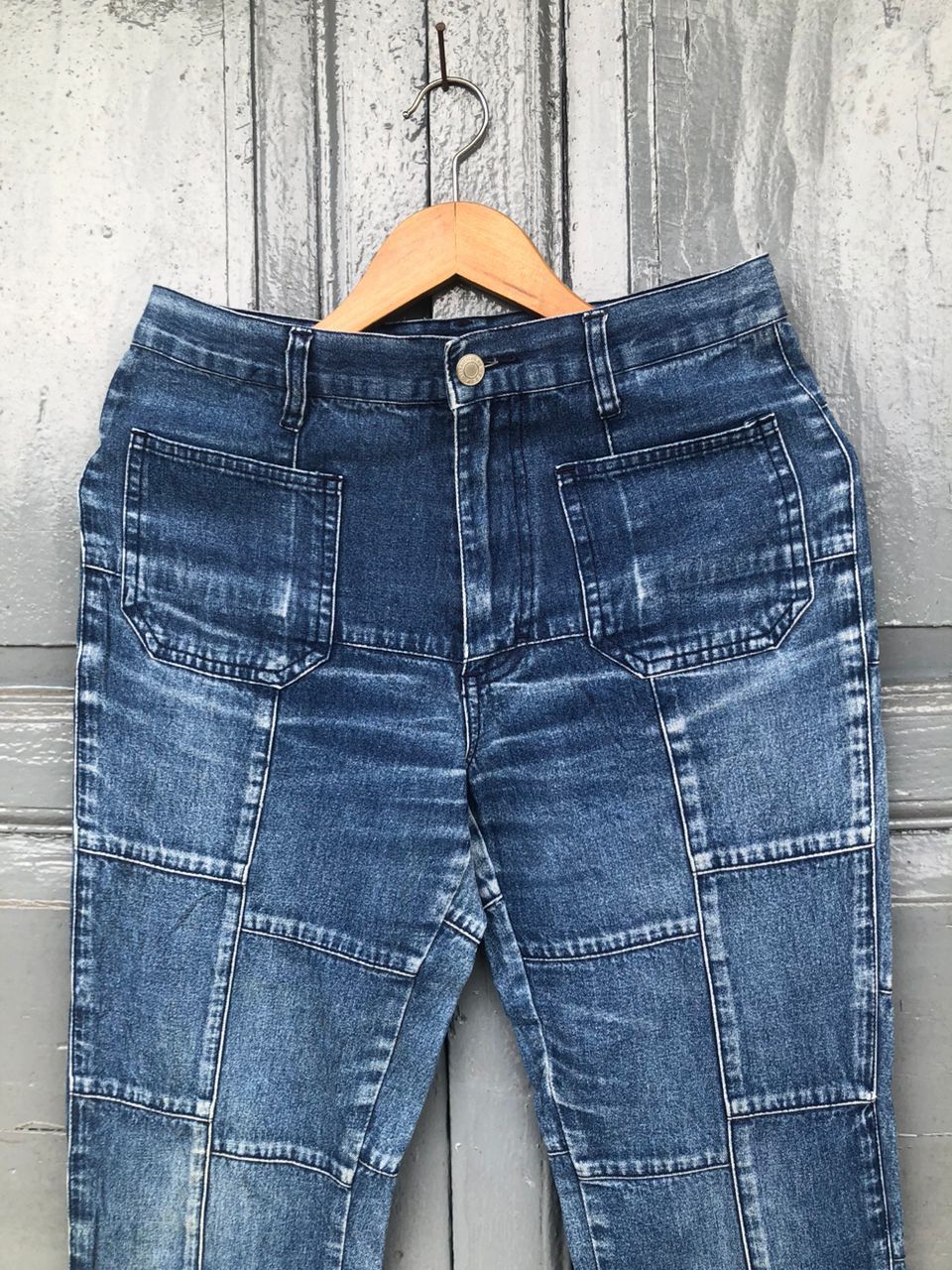 Japanese Brand Original Feel Good patchwork bootcut jeans Size 30" / US 8 / IT 44 - 3 Thumbnail