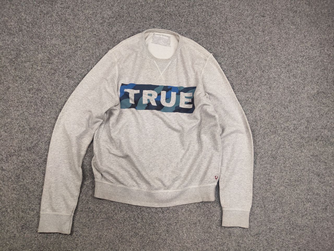 True Religion Vintage True Religion Logo Fleece Crew Chek Sweatshirt Size US XL / EU 56 / 4 - 12 Thumbnail