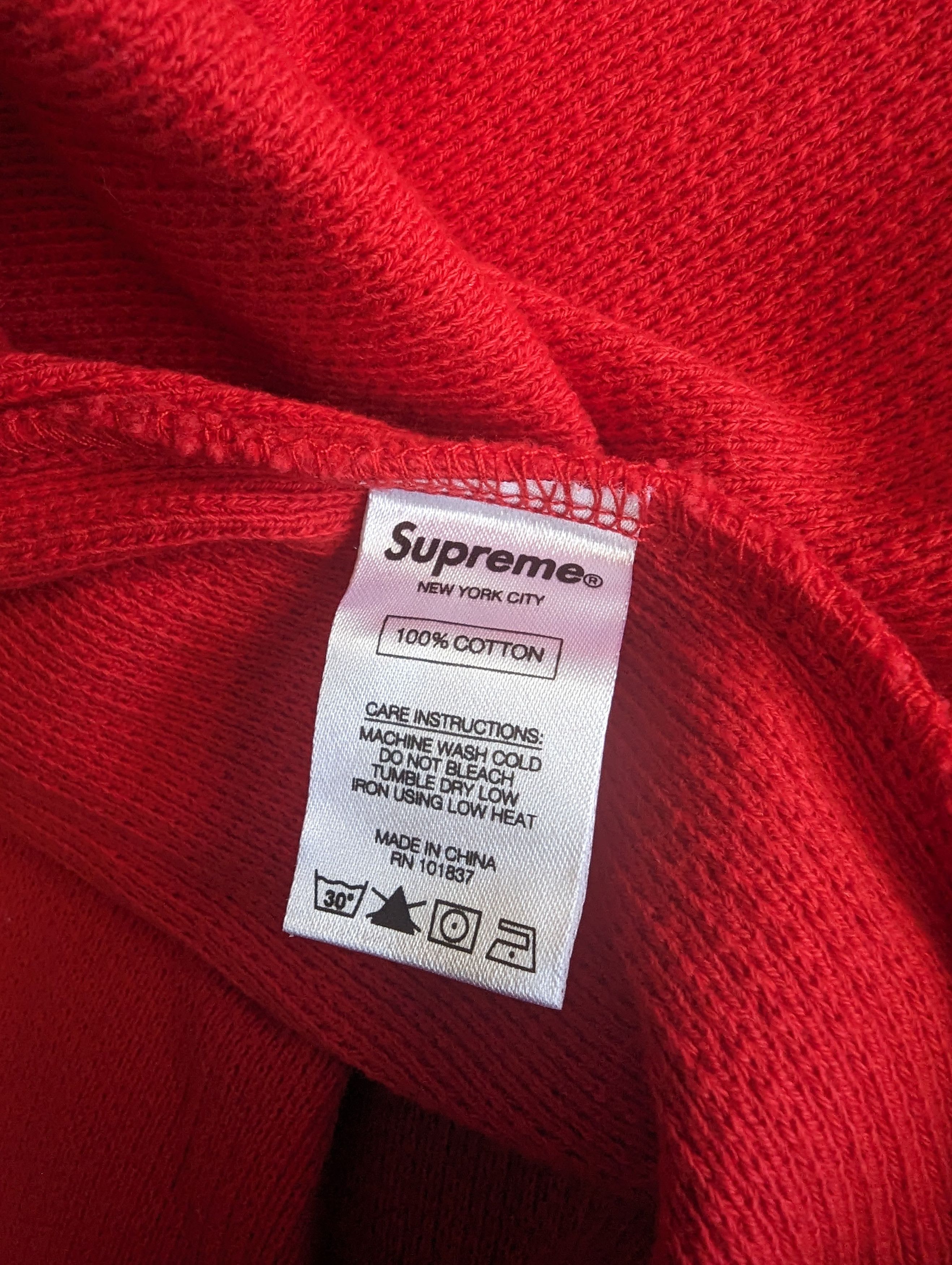 Supreme NEW Supreme Hooded Waffle Ringer Red XL Size US XL / EU 56 / 4 - 5 Thumbnail