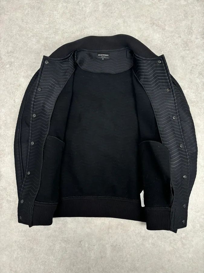 Emporio Armani A2013 Emporio Armani Black Patterned Bomber Jacket Size US L / EU 52-54 / 3 - 7 Thumbnail